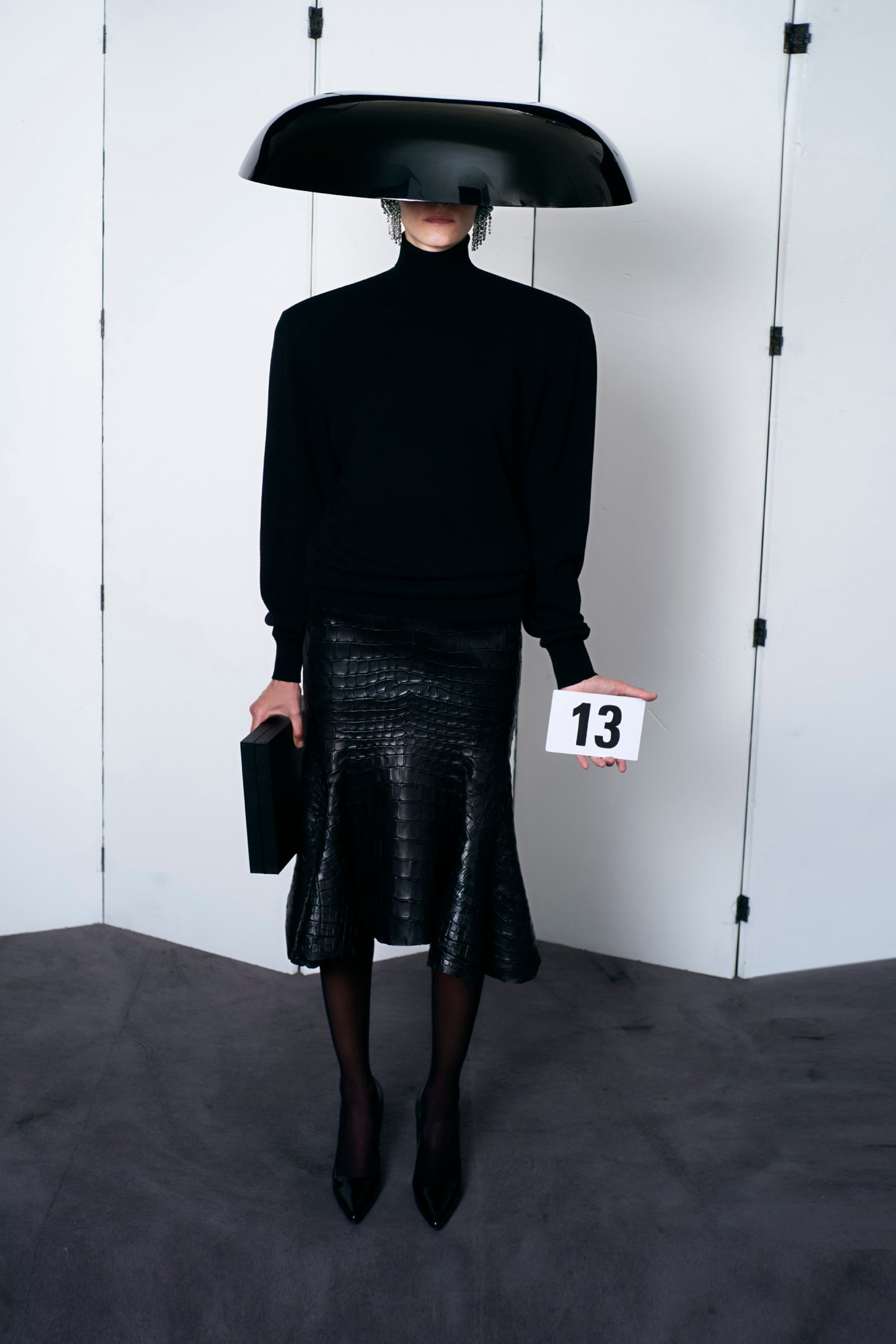 A model wearing a look from Balenciaga Haute Couture AW21