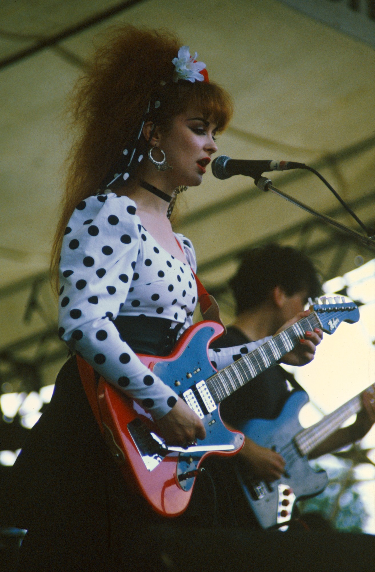 Rosie McGowan, Strawberry Switchblade GLC Free Festival 4 August 1984 Brockwell Park . (Photo by Solomon N’Jie/Getty Images)