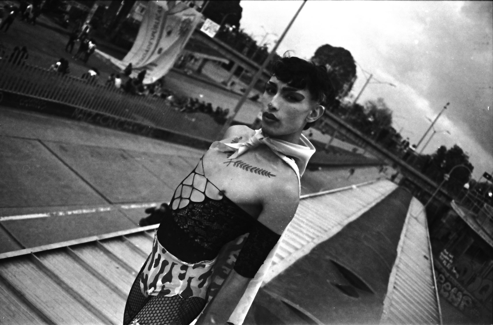 portrait of an organizer named citrina in the streets of bogota