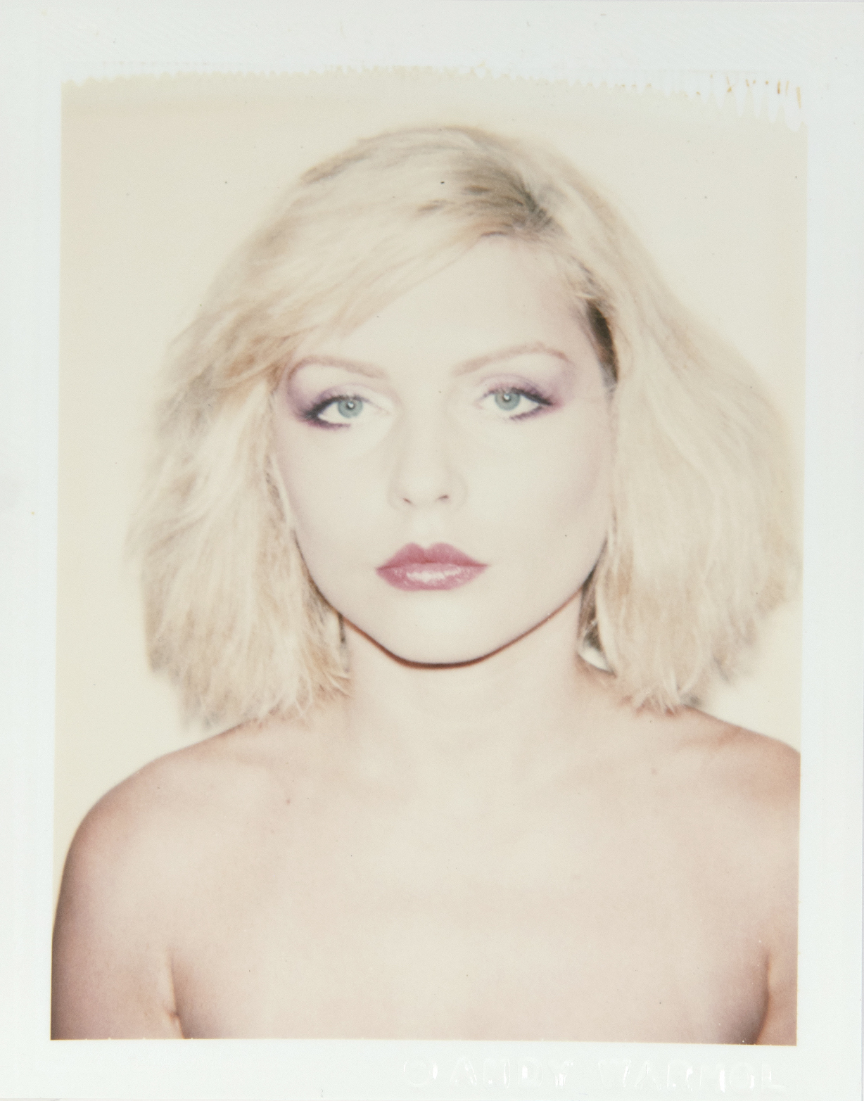 a polaroid portrait of debbie harry by andy warhol