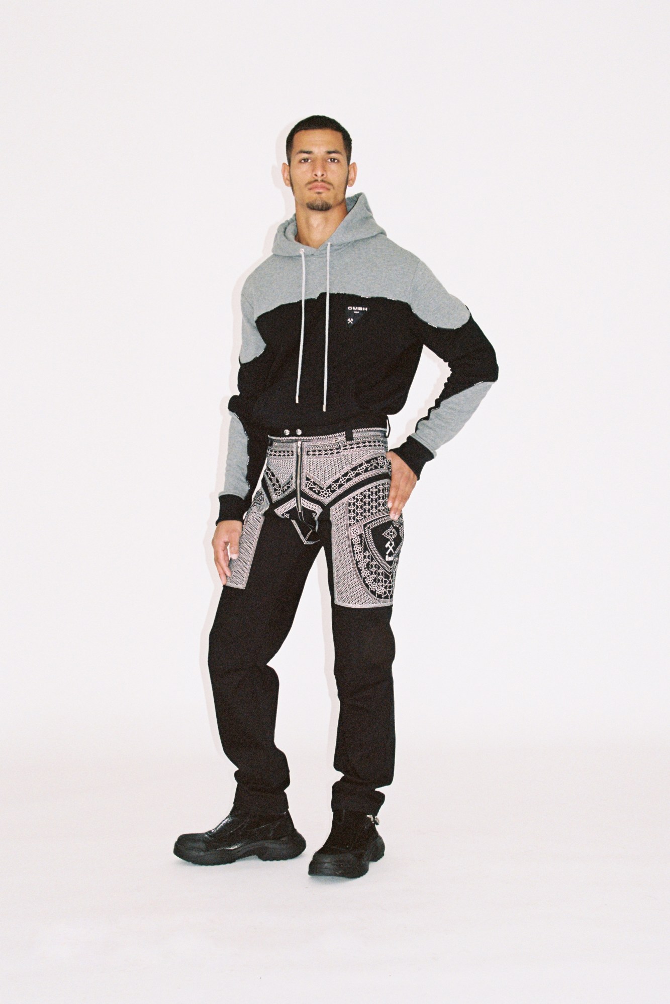 A model wearing GmbH AW21 pre-collection