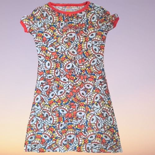 a brightly patterned mini-dress from Wild and Lethal Trash