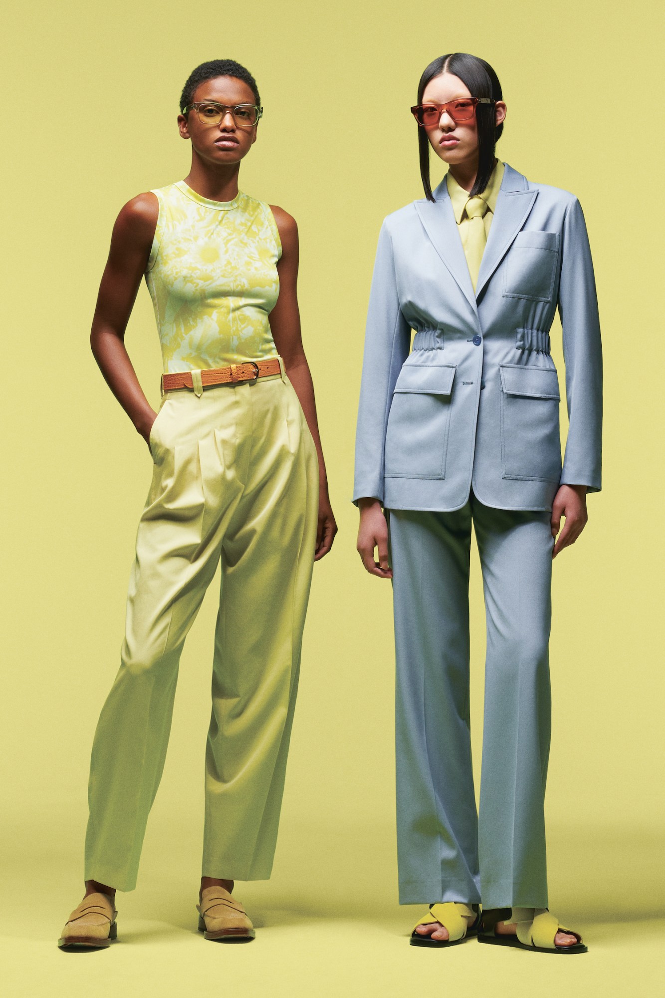 Two models wearing Paul Smith SS22