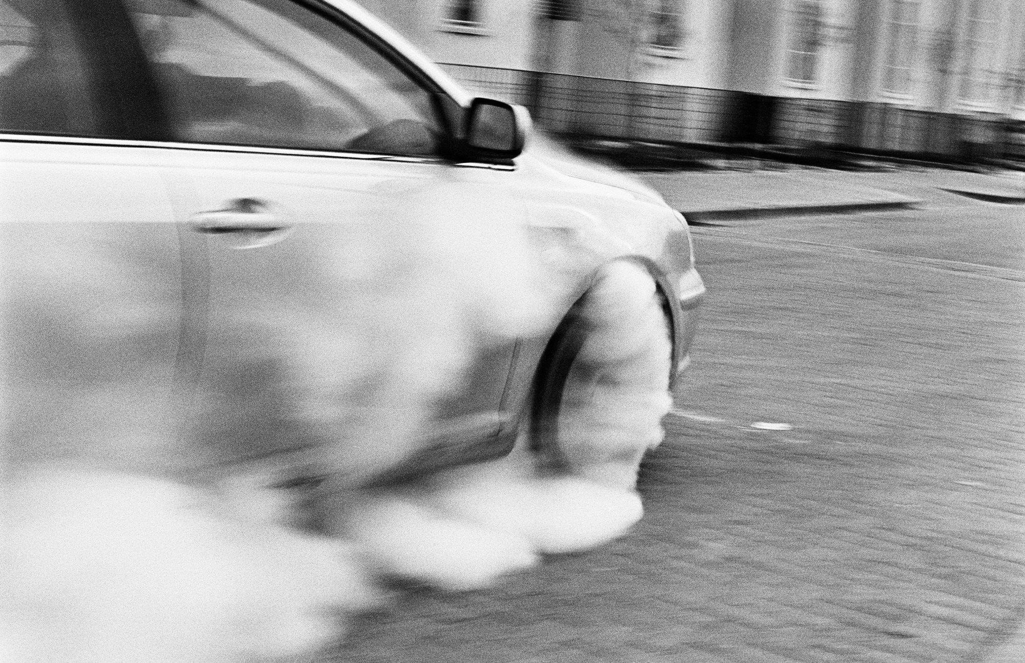 a car moving at speed