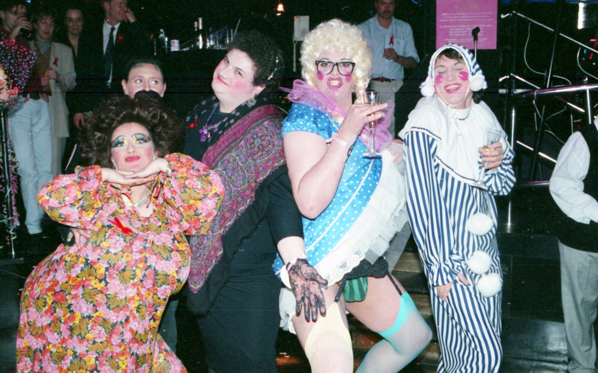 Drag queens at a nightclub in Newcastle.