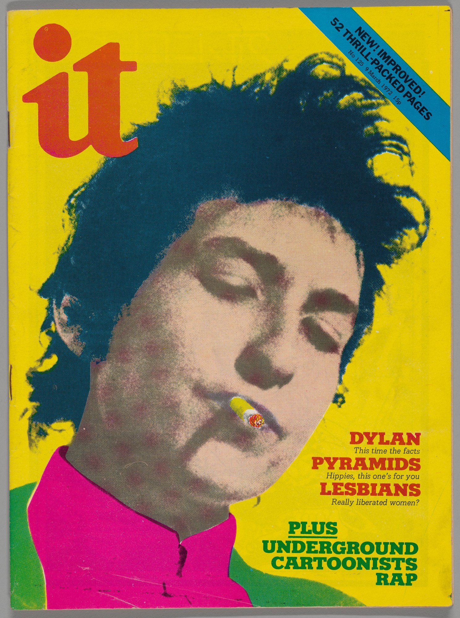 bob dylan on the cover of international times magazine in 1972