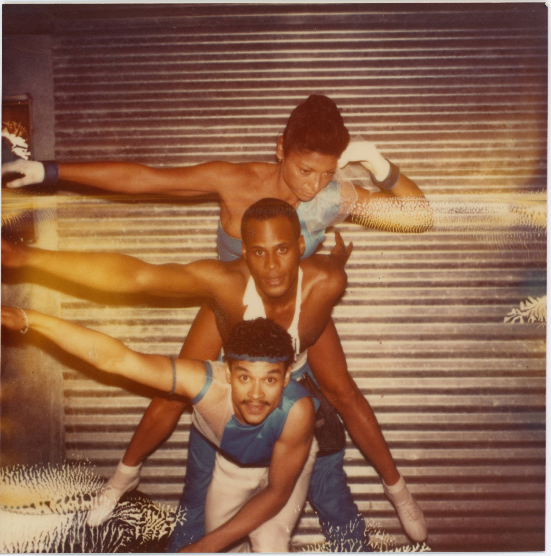 three dancers pose outside paradise garage nightclub