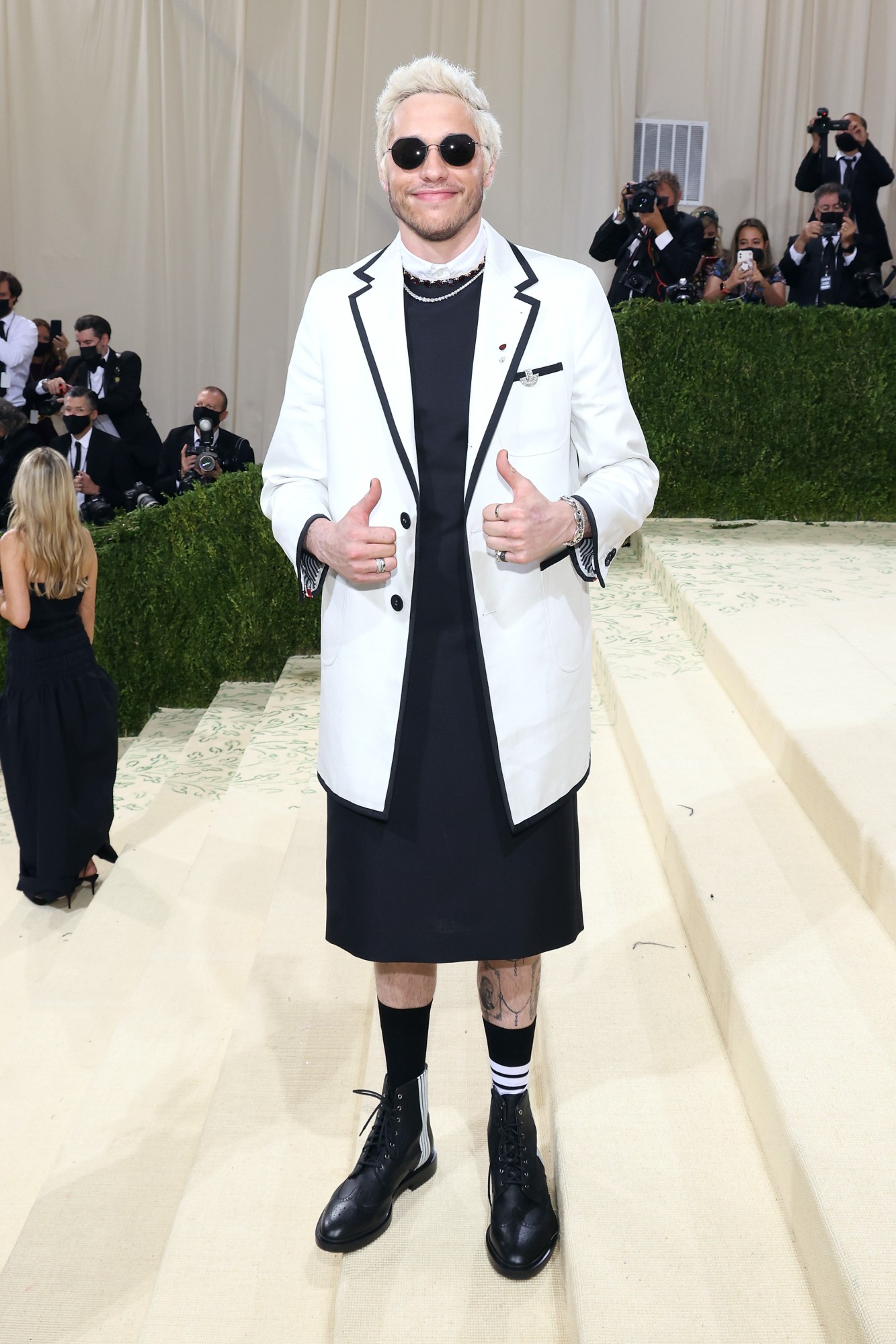 Pete Davidson attends the 2021 Met Gala benefit In America: A Lexicon of Fashion at Metropolitan Museum of Art on September 13, 2021 in New York City.