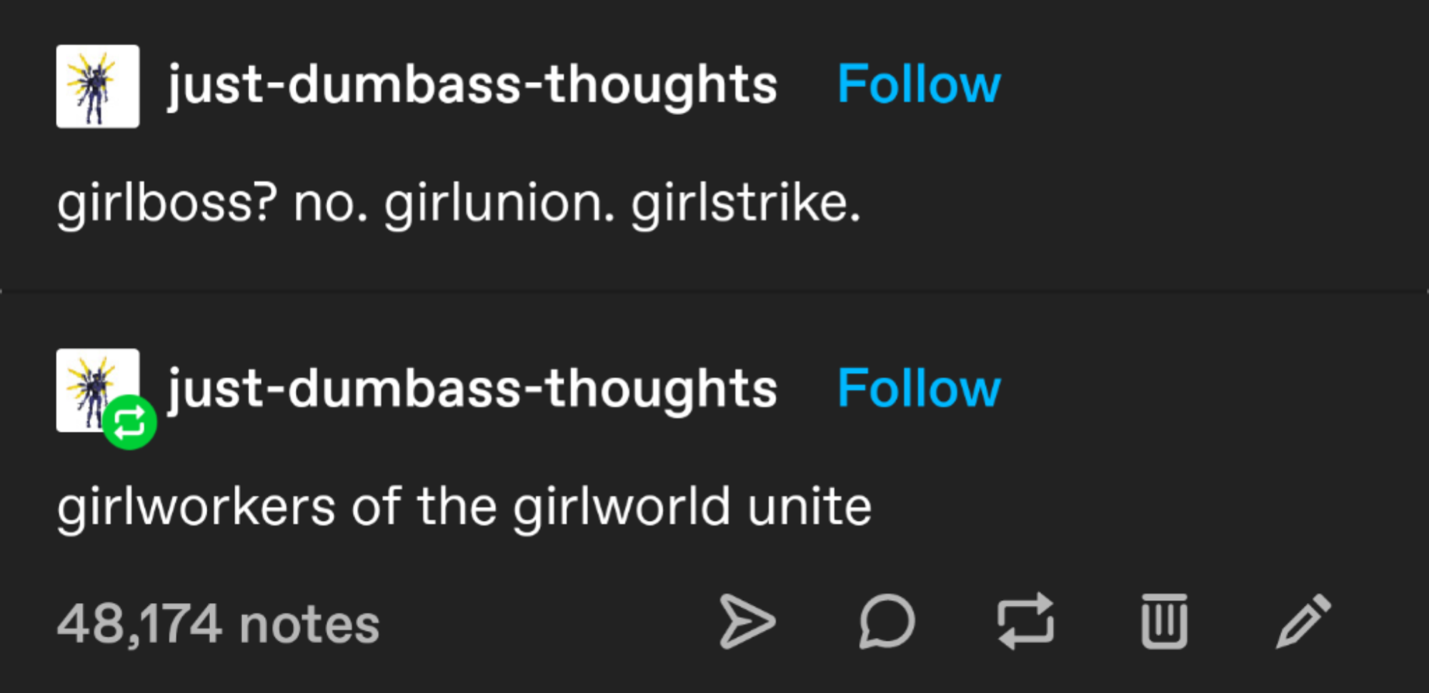 Girl union tumblr screenshot