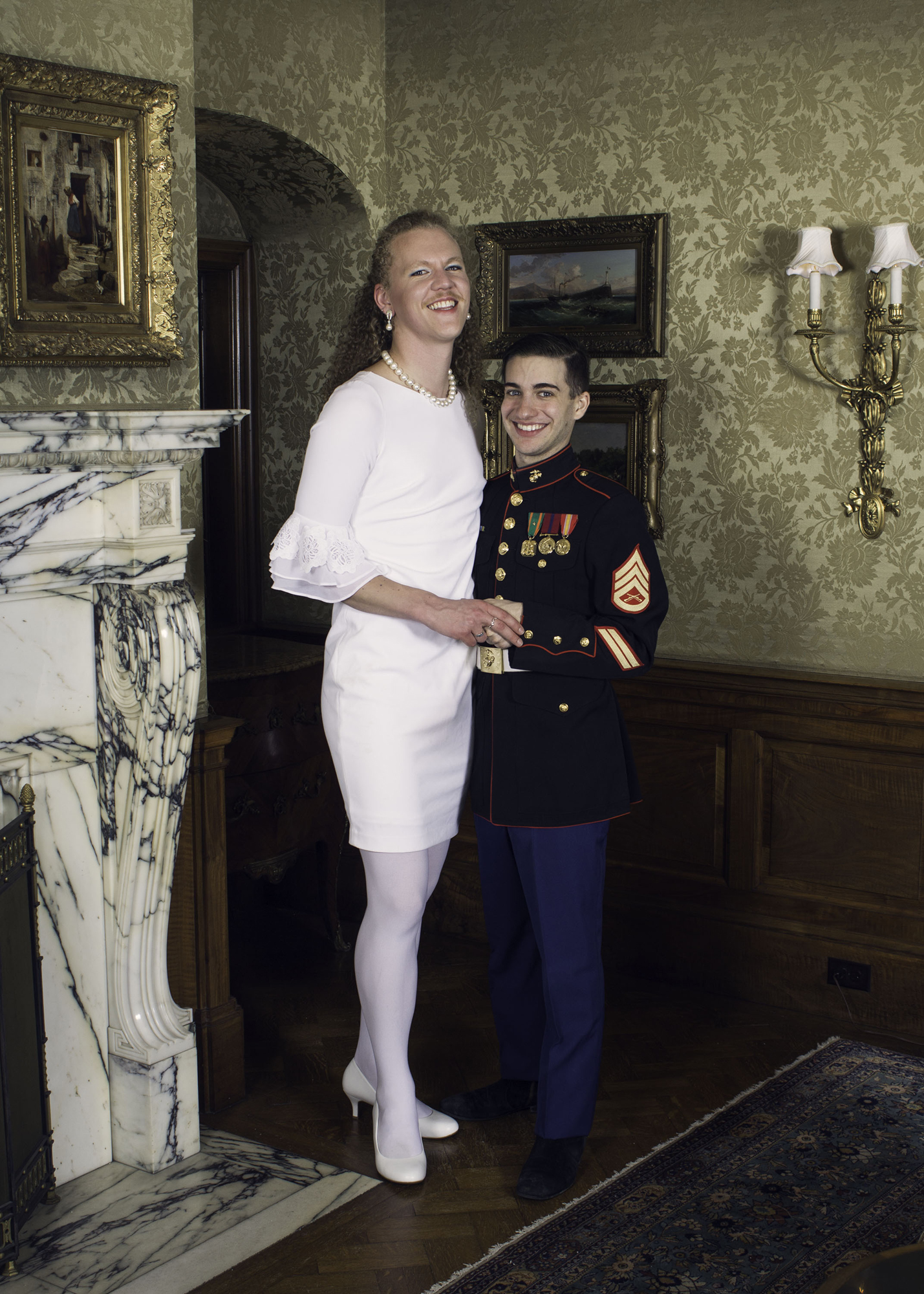 Vaughan Larsen, Self Portrait as my Mother at my Father's Military Ball, 2019.jpg