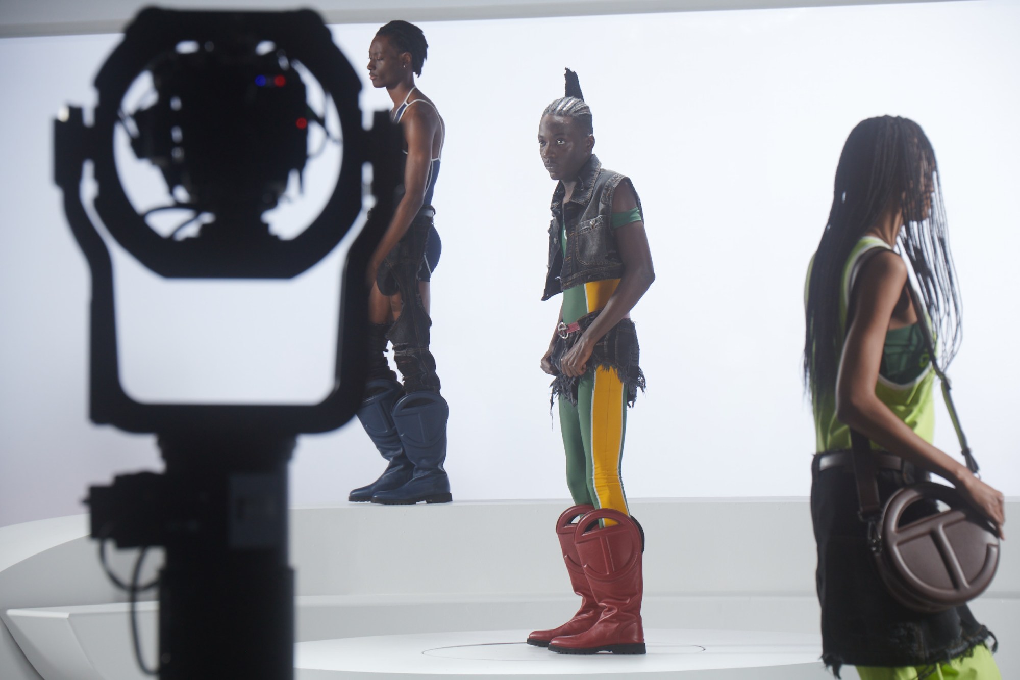 Still from Telfar TV The Movie The Fashion Show by Creative Director Telfar Clemens, Artistic Director Babak Radboy, Fashion Director Avena Gallagher