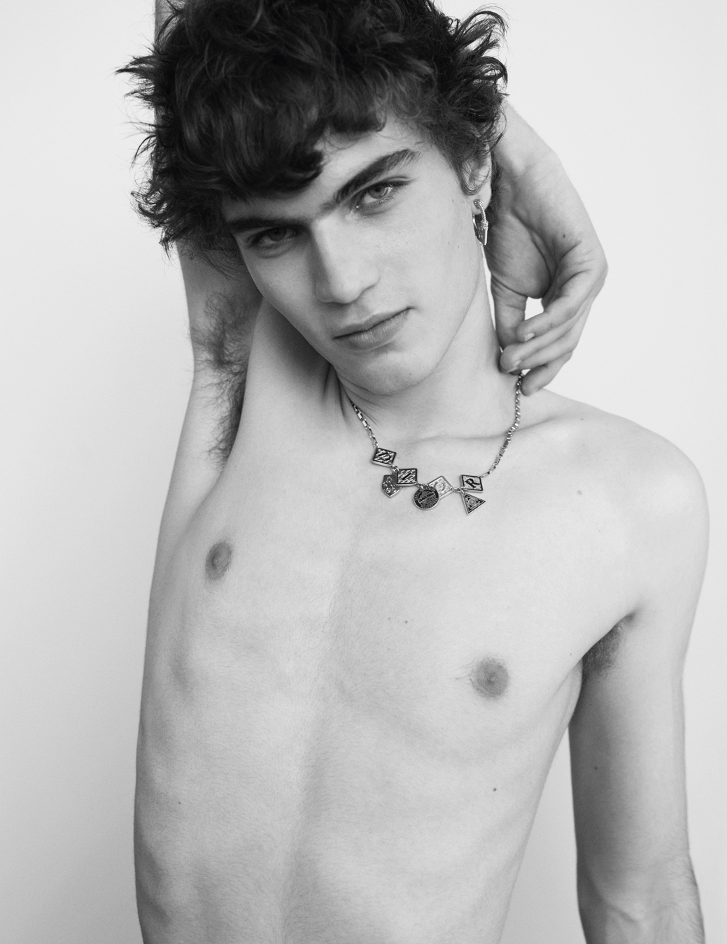 Model wearing Dior Men AW22 in i-D 367 the Out of Body issue