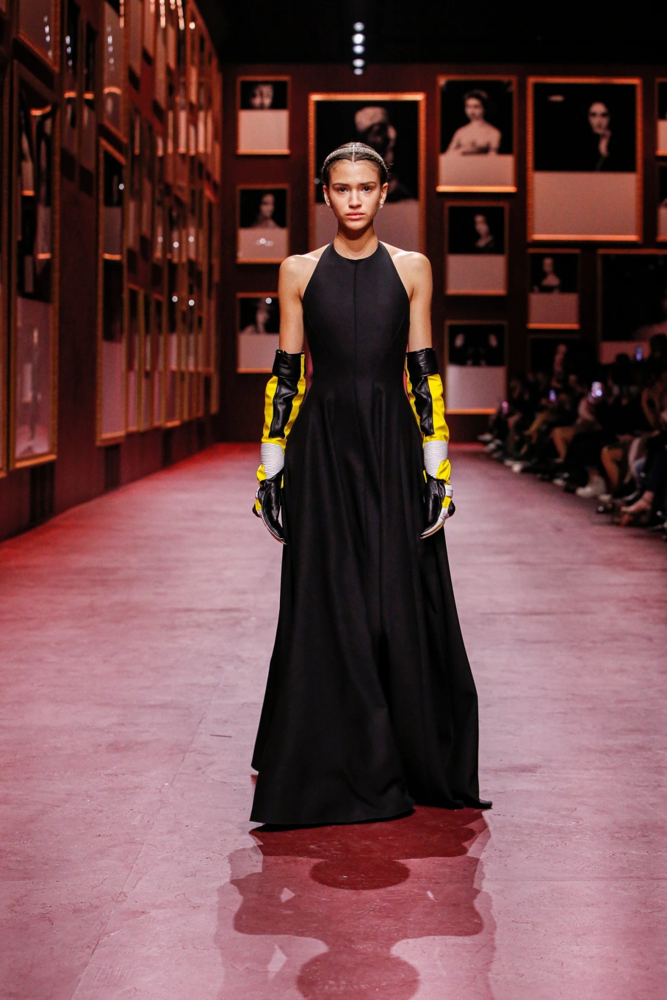 dior biker gloves runway look aw22