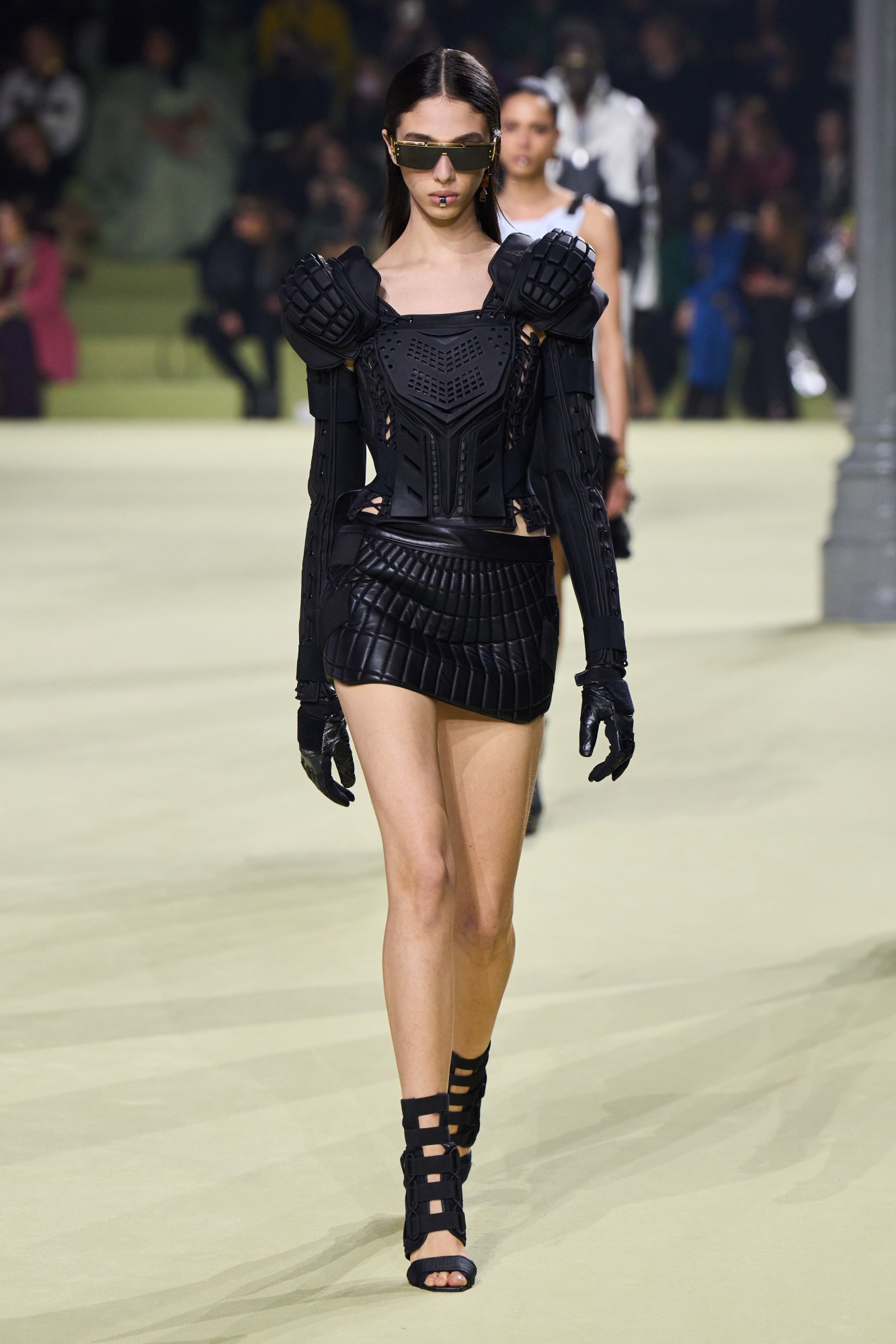 Balmain biker runway look aw22