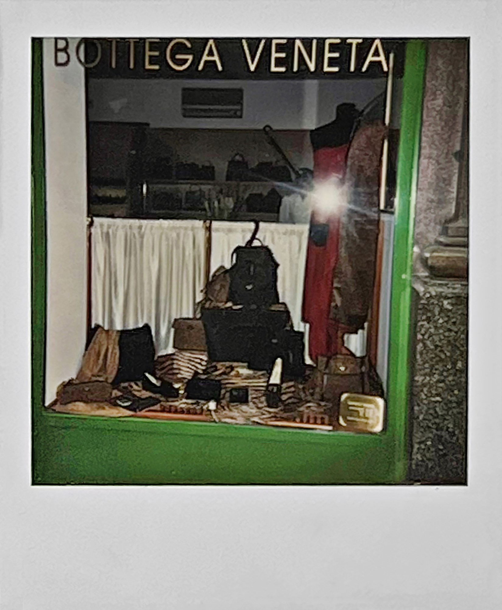 Polaroid from 1995 of the Bottega Veneta Vienna store