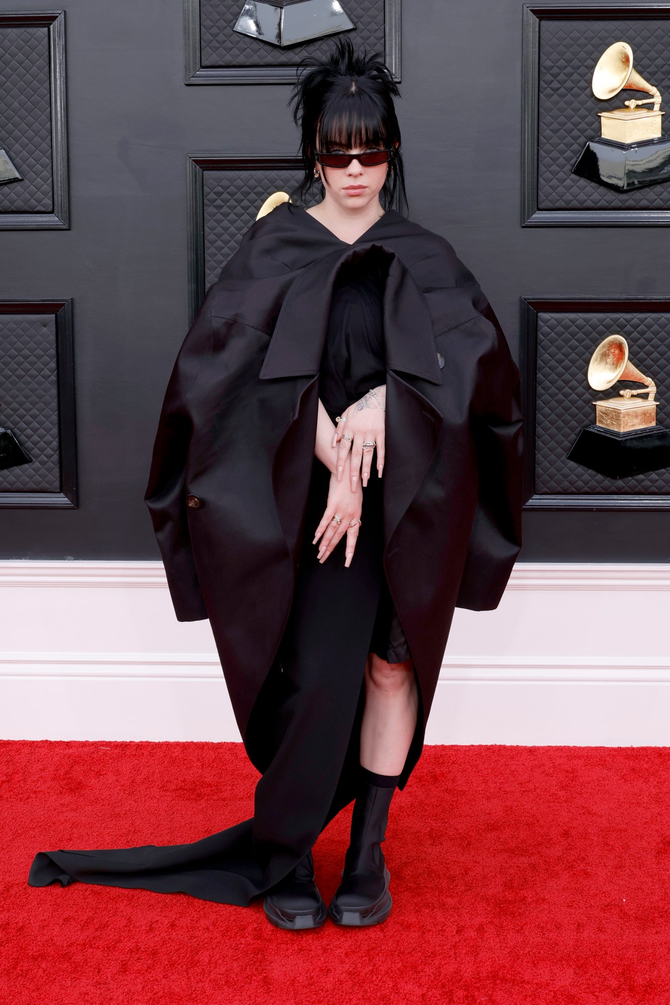 billie eilish in rick owens at the grammys 2022