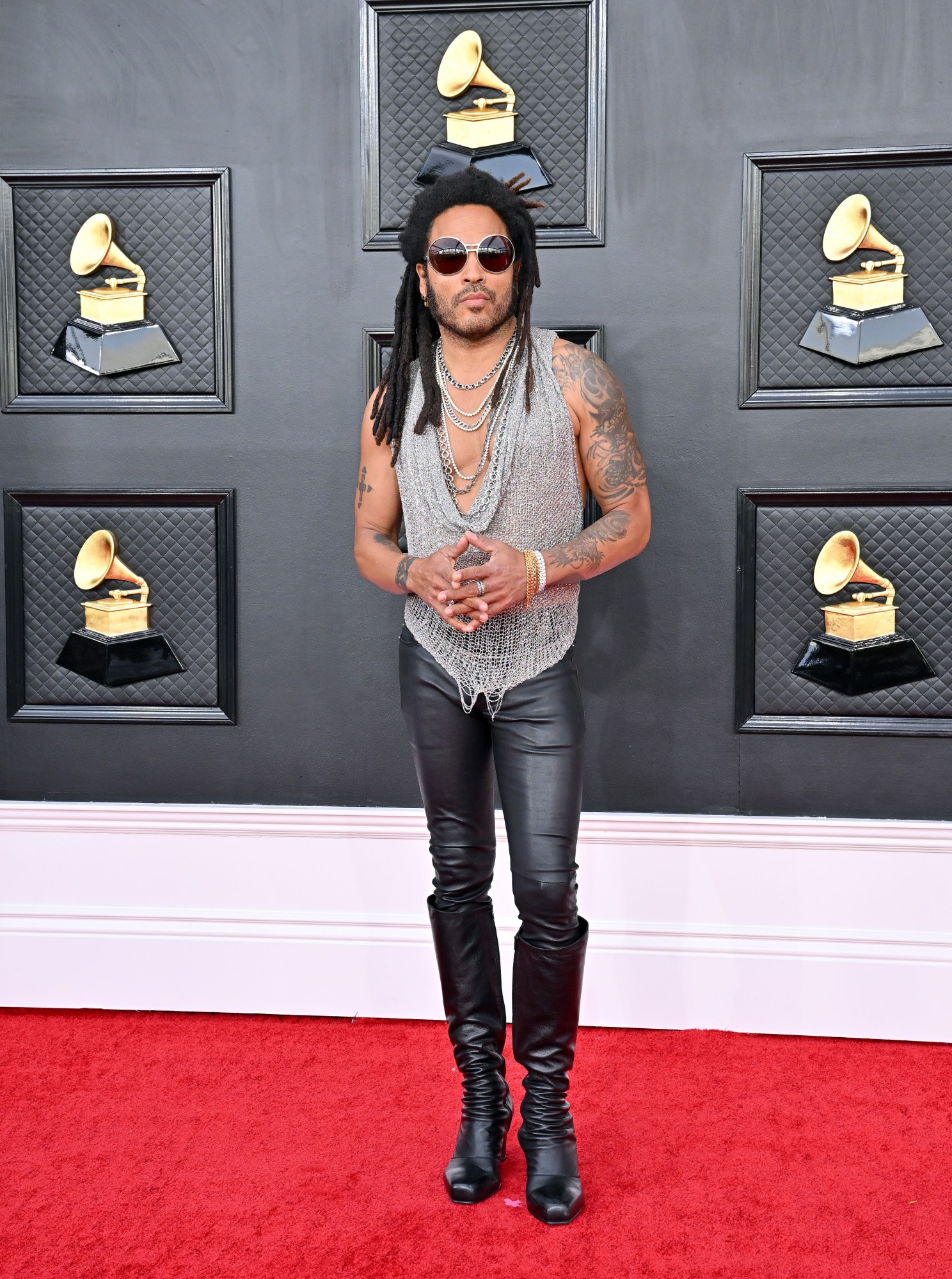 lenny kravitz grammys 2022 in saint laurent