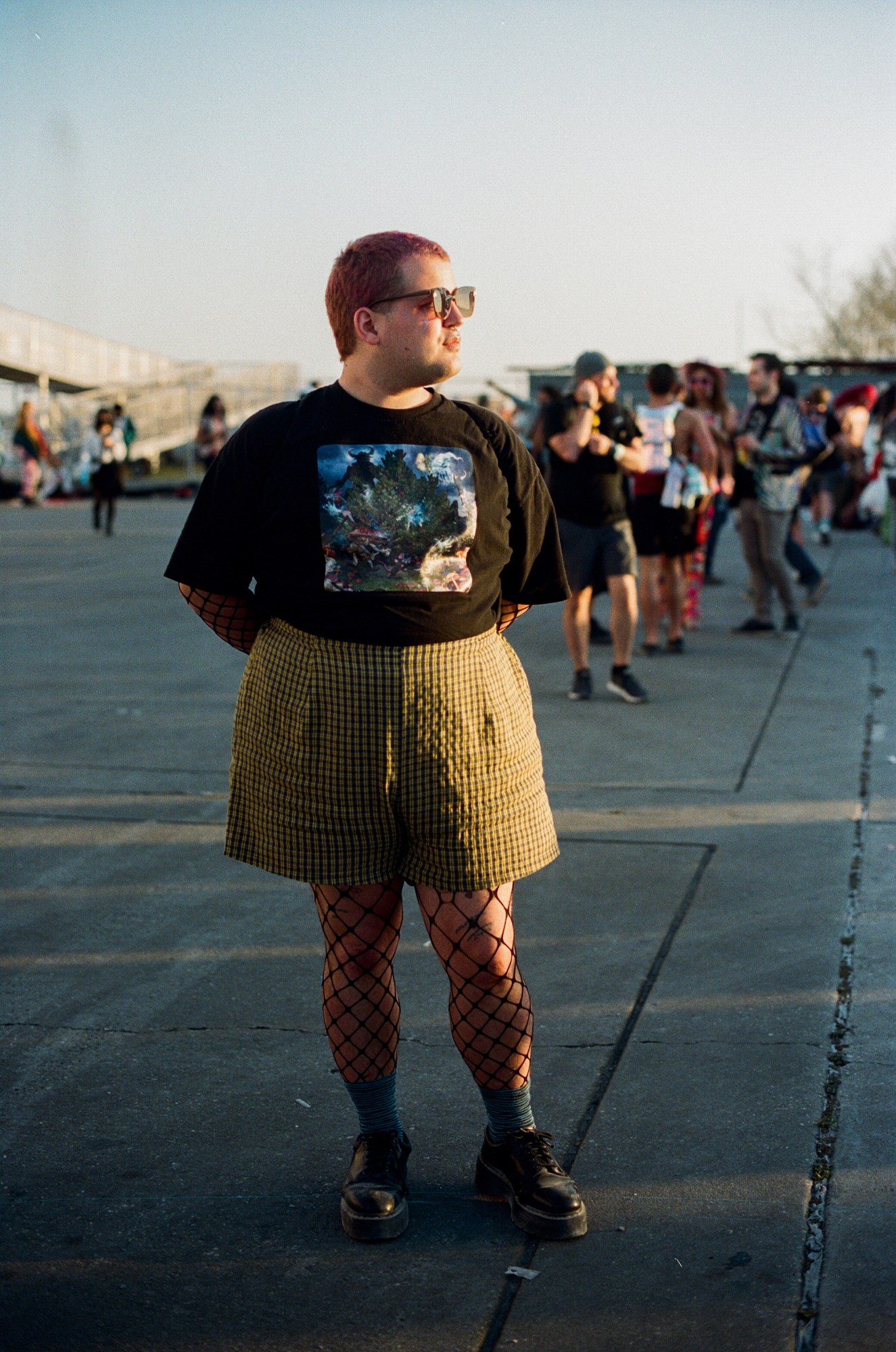 jason posing at buku music + arts festival in new orleans