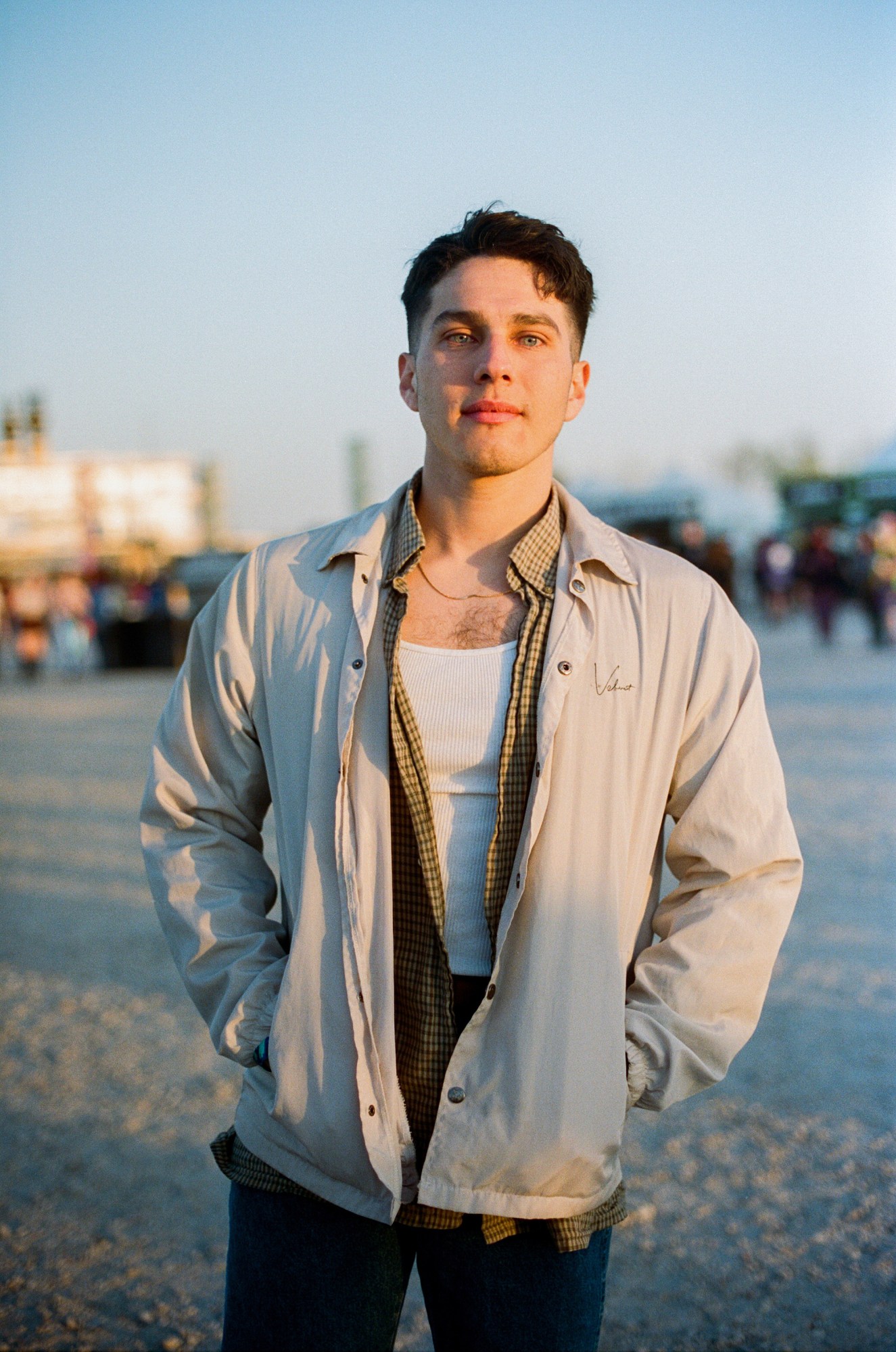 jon posing at buku music + arts festival in new orleans