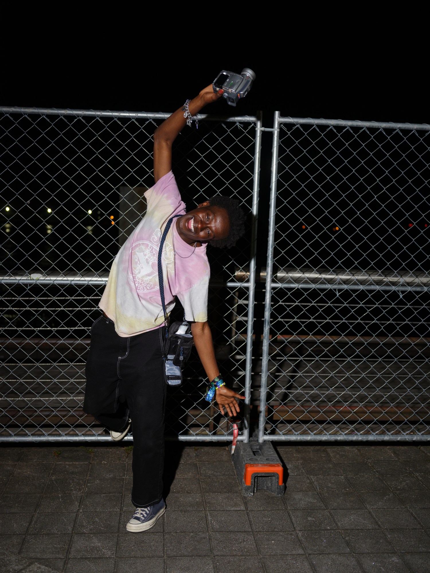 antonio posing at buku music + arts festival in new orleans