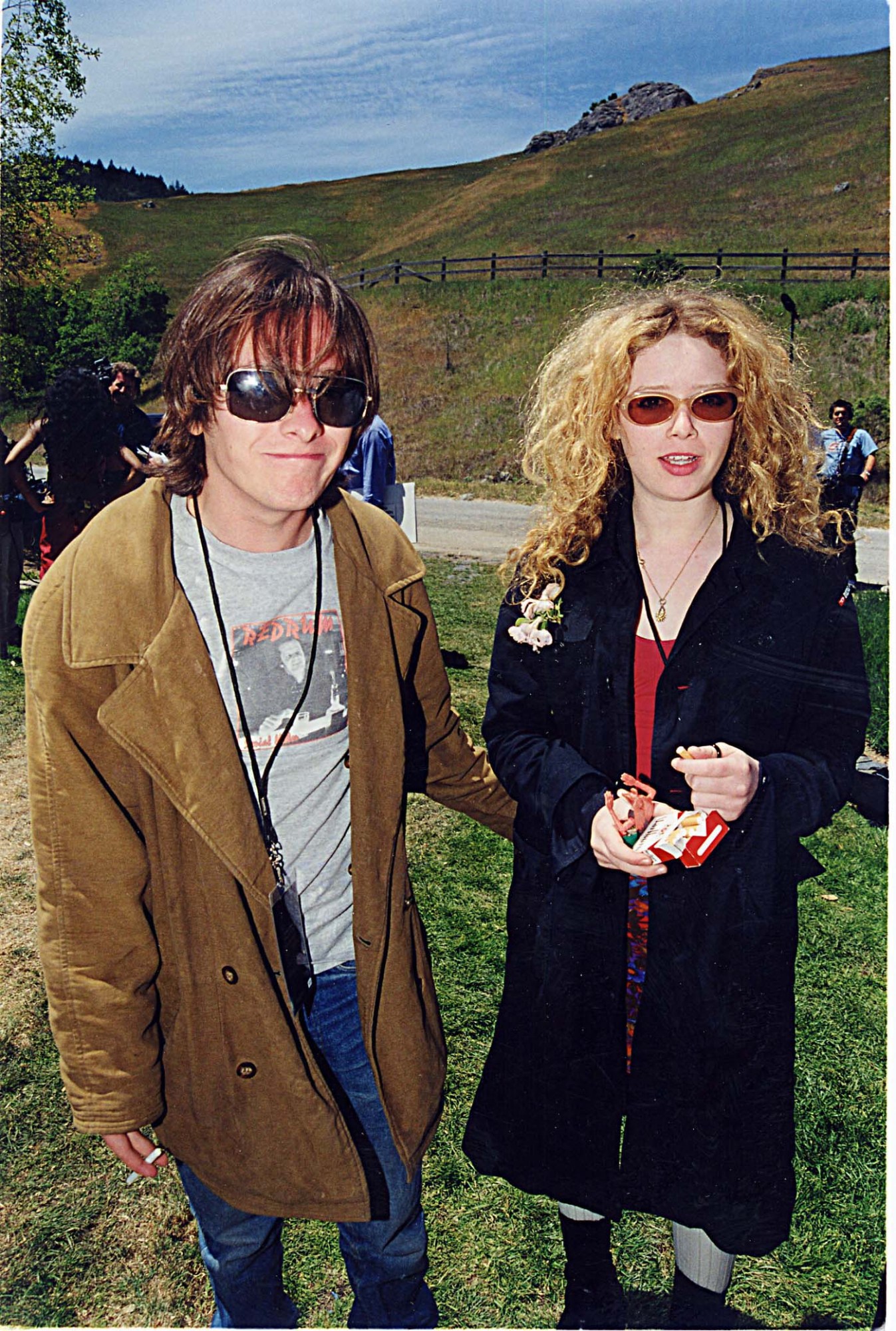 natasha lyonne and edward furlong at skywalker ranch in 1999