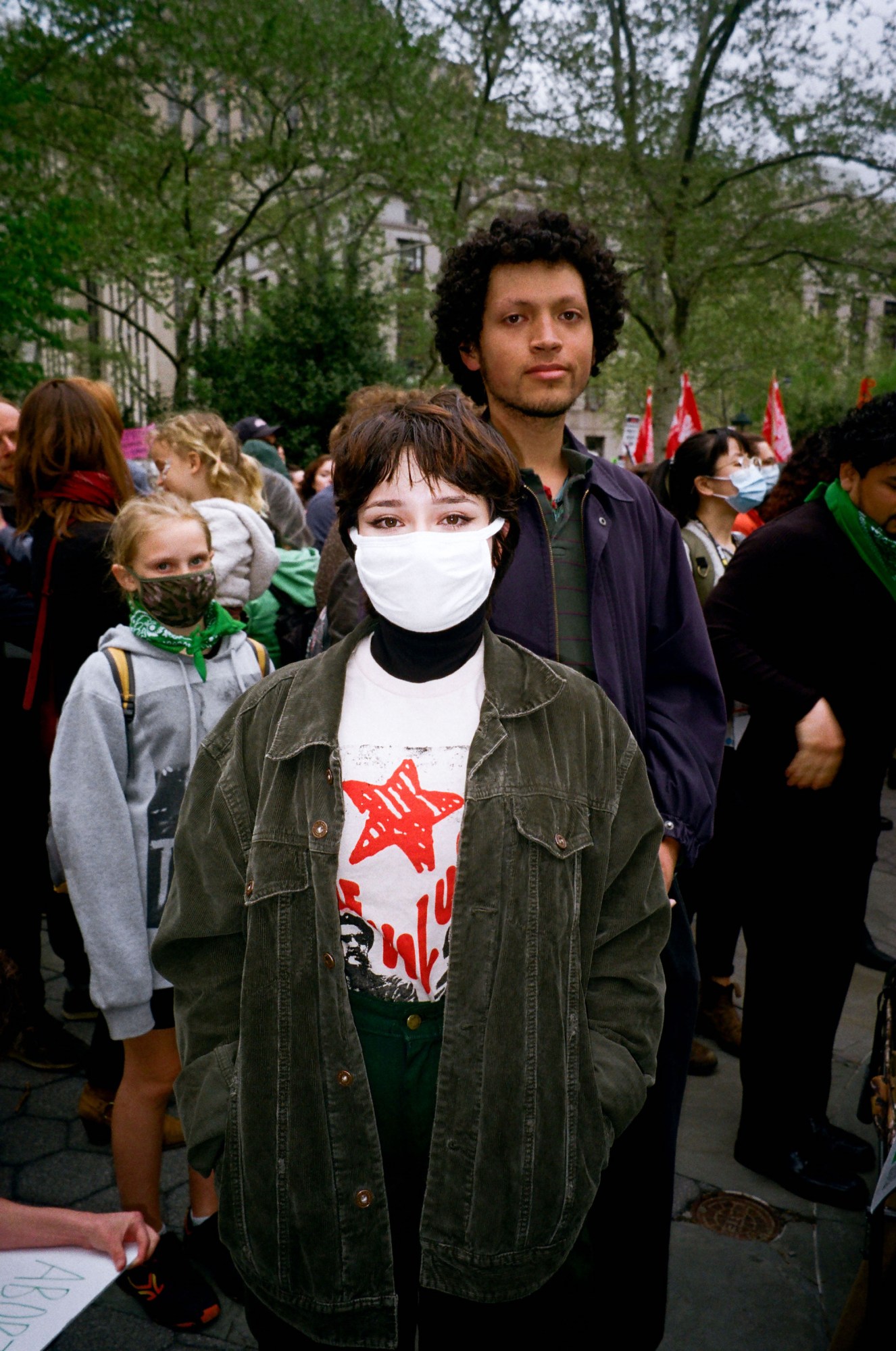 protestors at the roe v wade organization in new york city