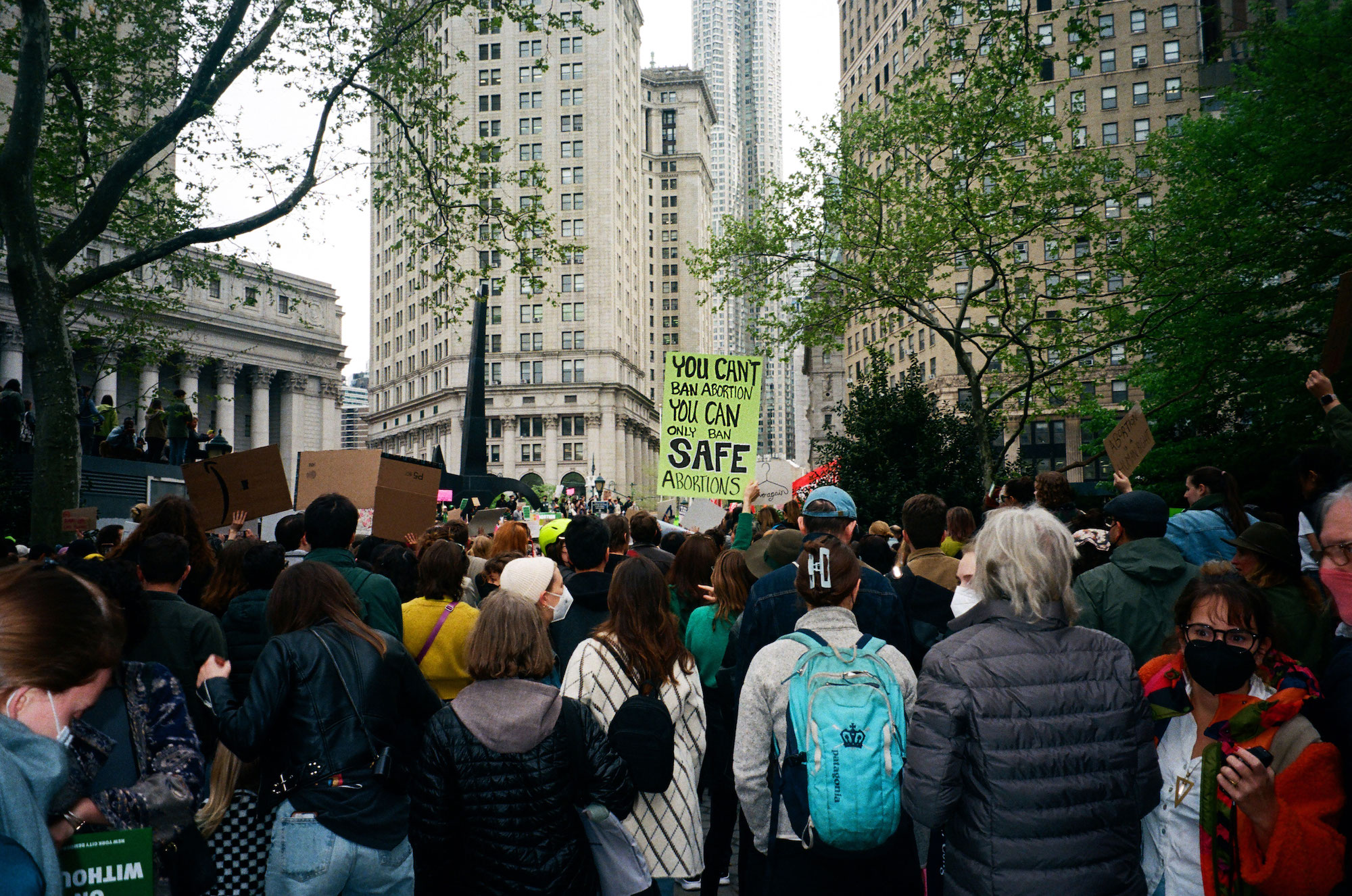 abortion rights protestors in new york's foley square