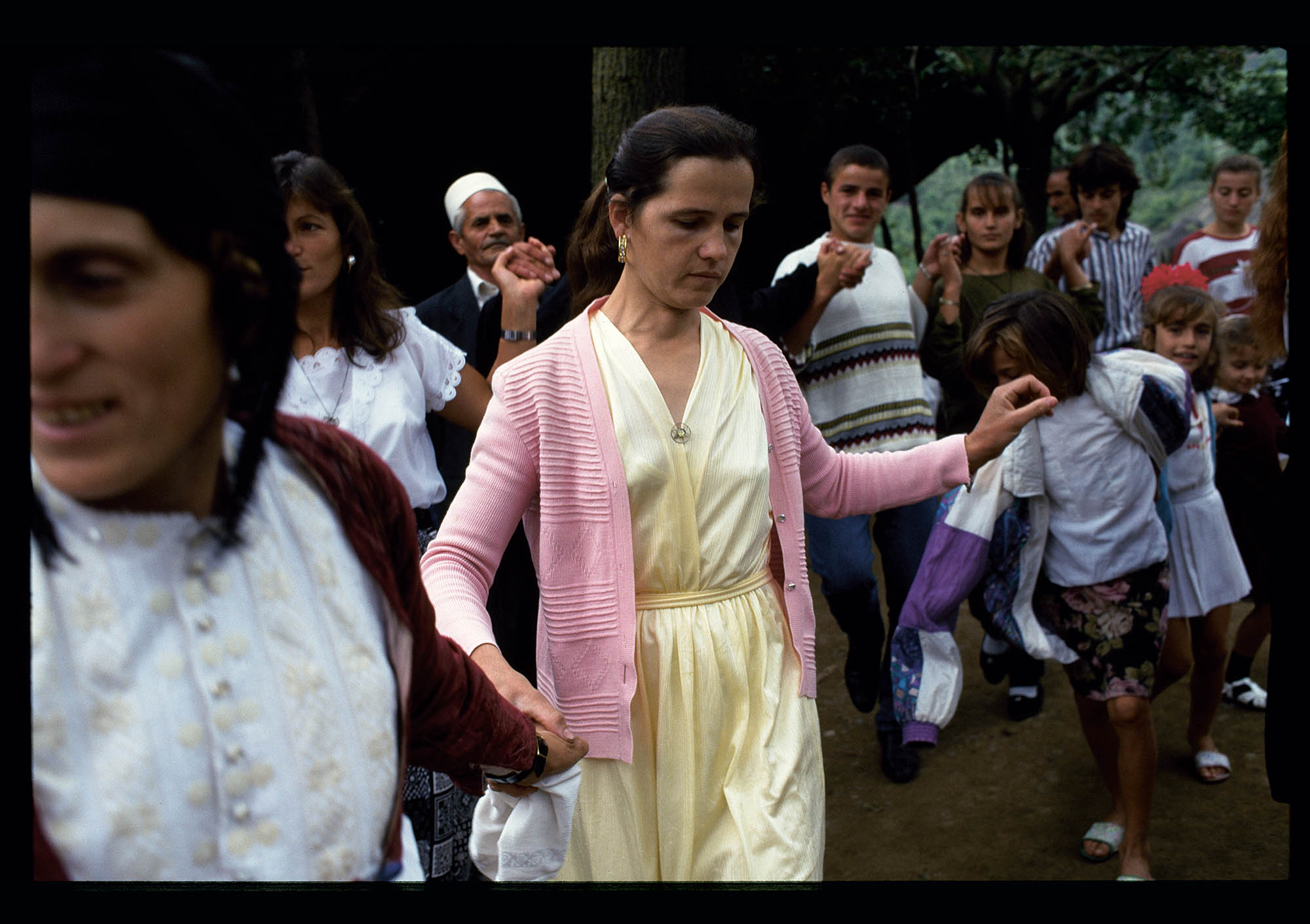 Women dancing.