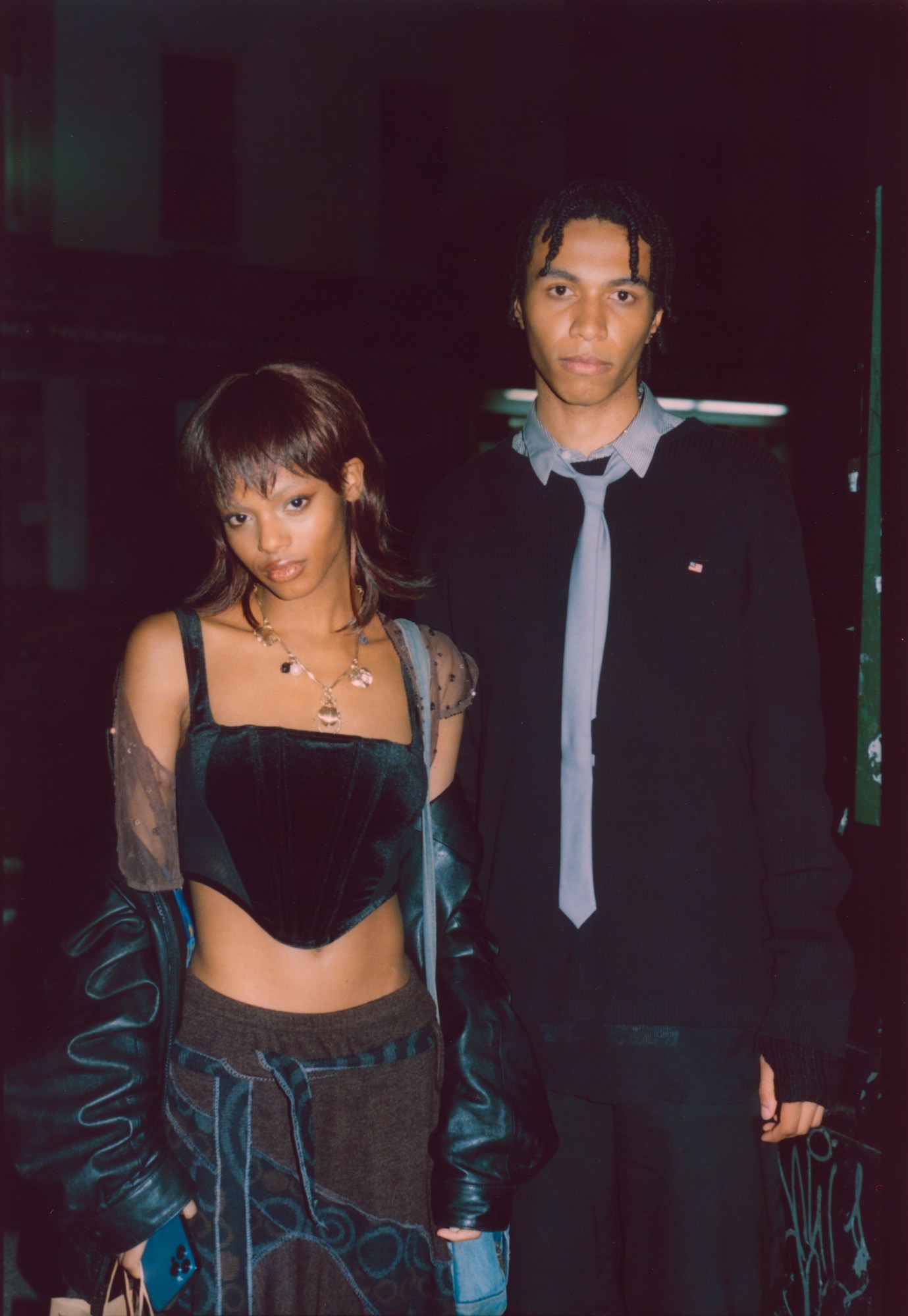 portrait of two people at the i-d x heaven marc jacobs party photographed by karl-hens pompilus