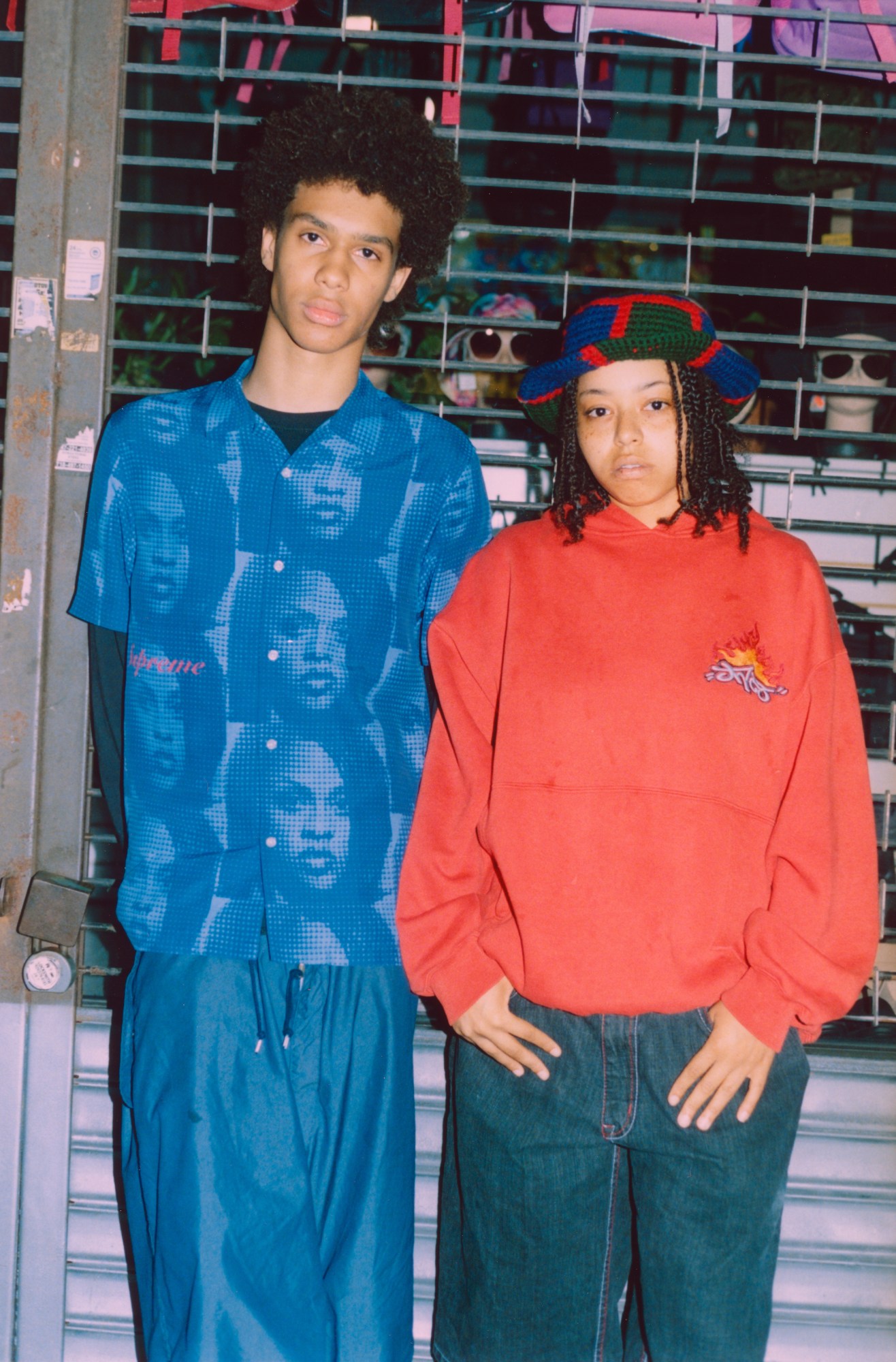 portrait of two people at the i-d x heaven marc jacobs party photographed by karl-hens pompilus