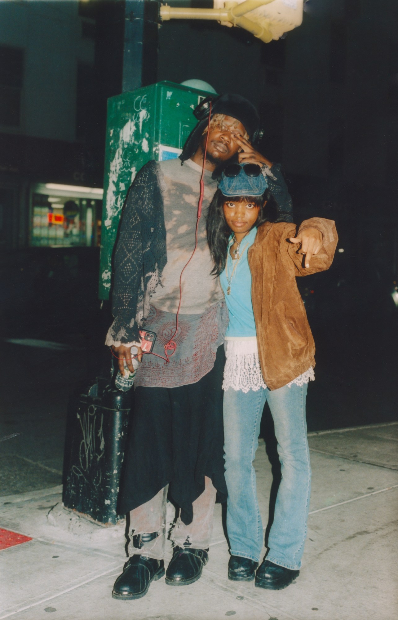 portrait of two people at the i-d x heaven marc jacobs party photographed by karl-hens pompilus