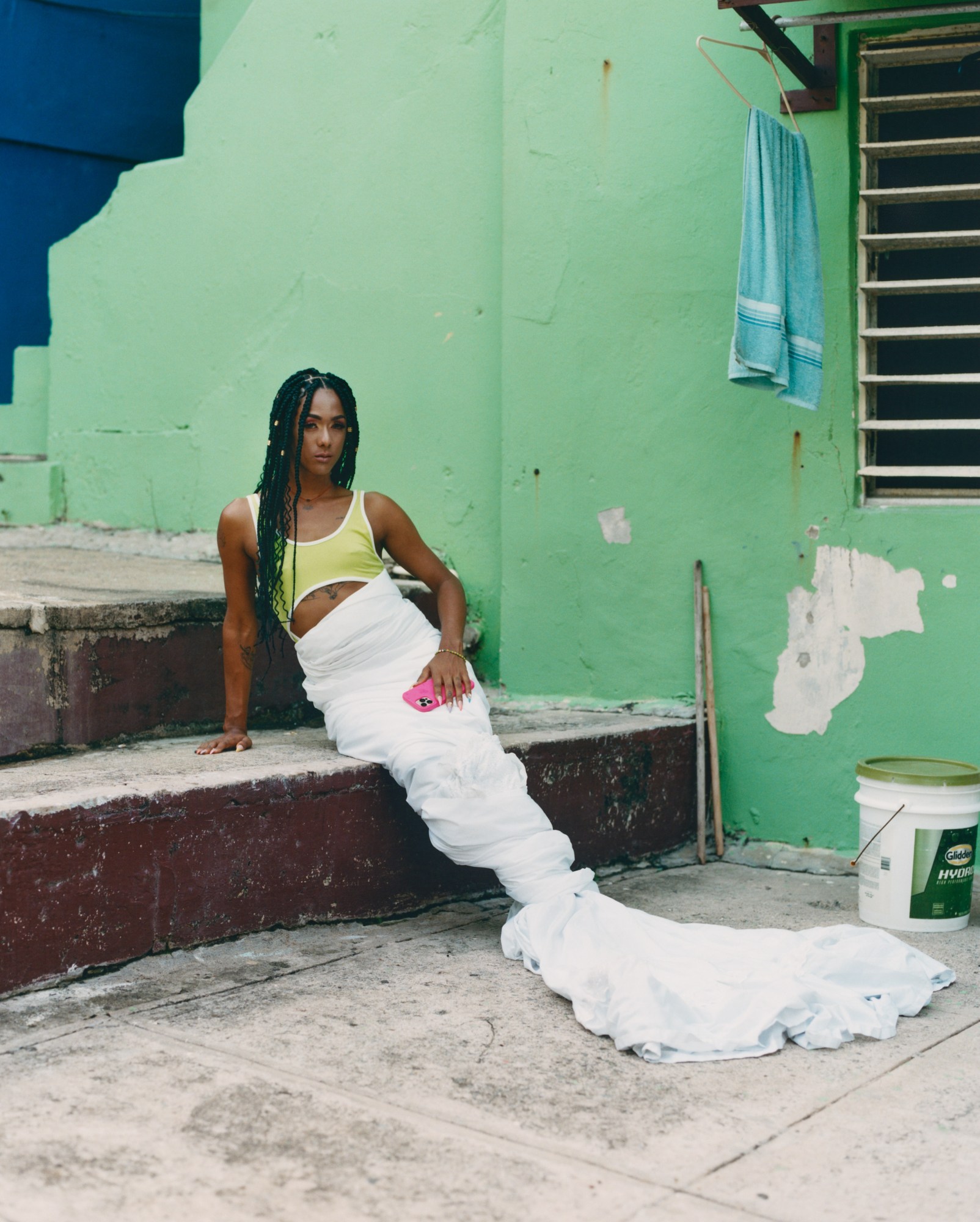 portrait of a woman dressed as a mermaid for Camila Falquez: Gods That Walk Amongst Us