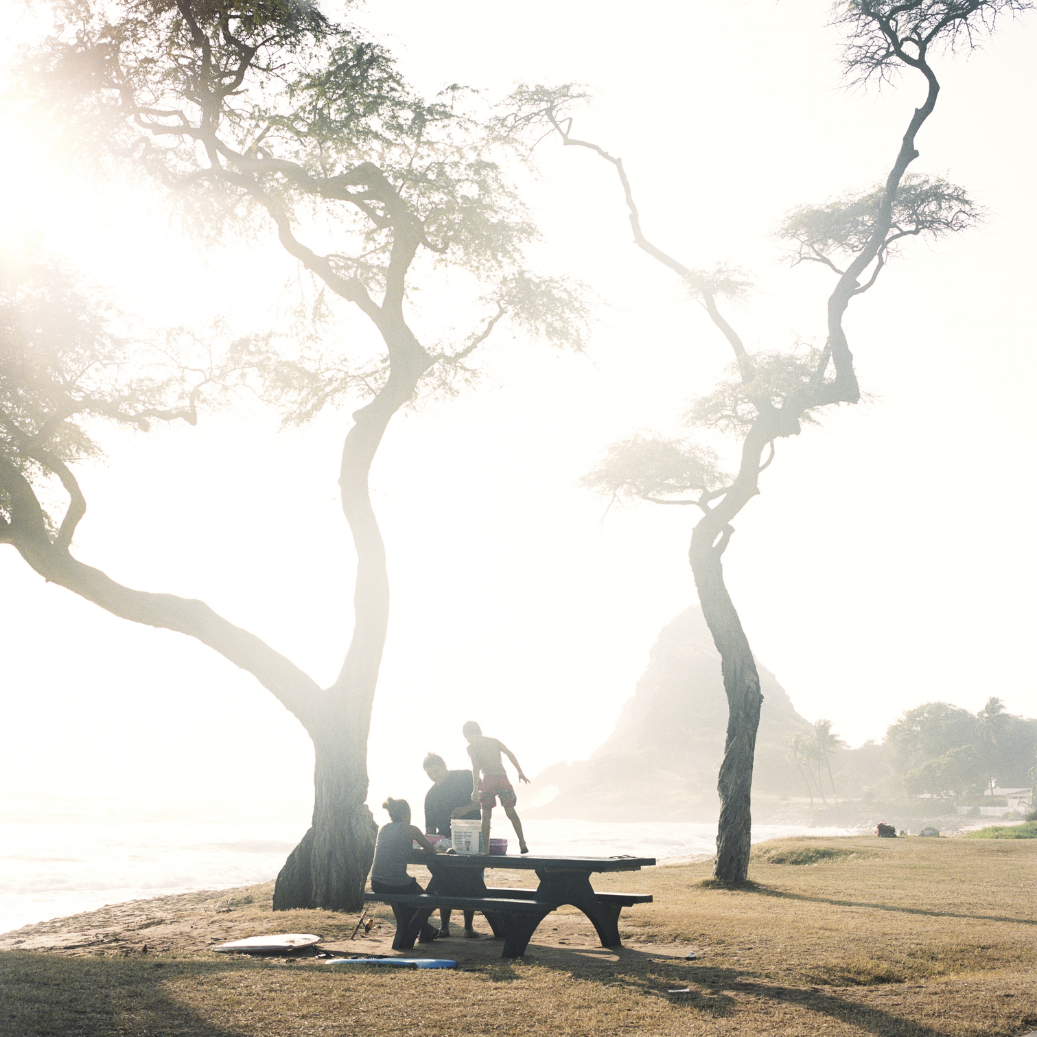 A person on a beach in Hawaii