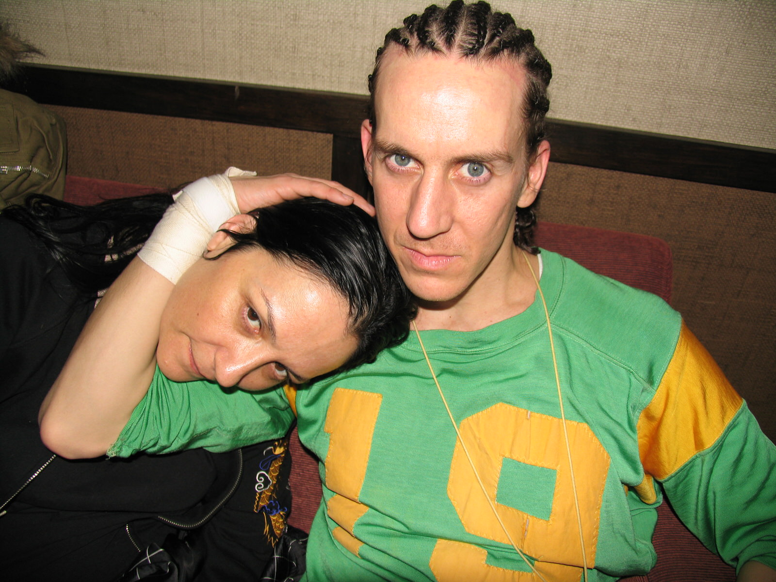 jeremy scott embracing a friend photographed by the cobrasnake