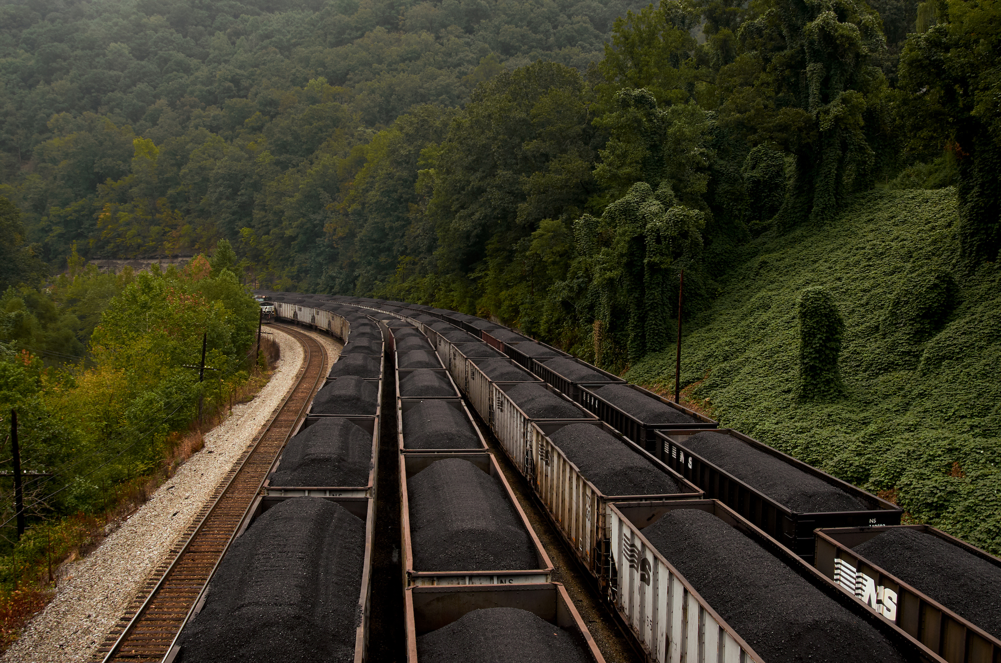 Railroad tracks.