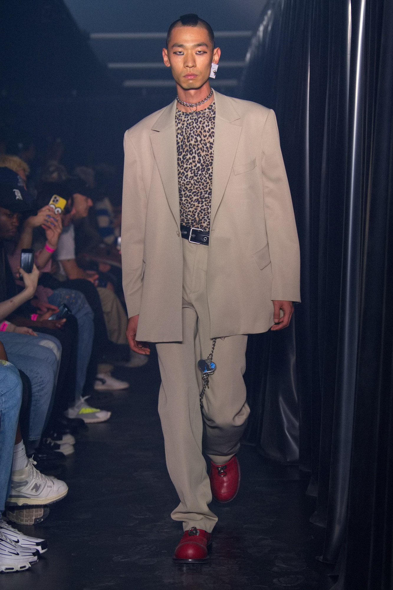 Model walking for Martine Rose Mens SS23 runway