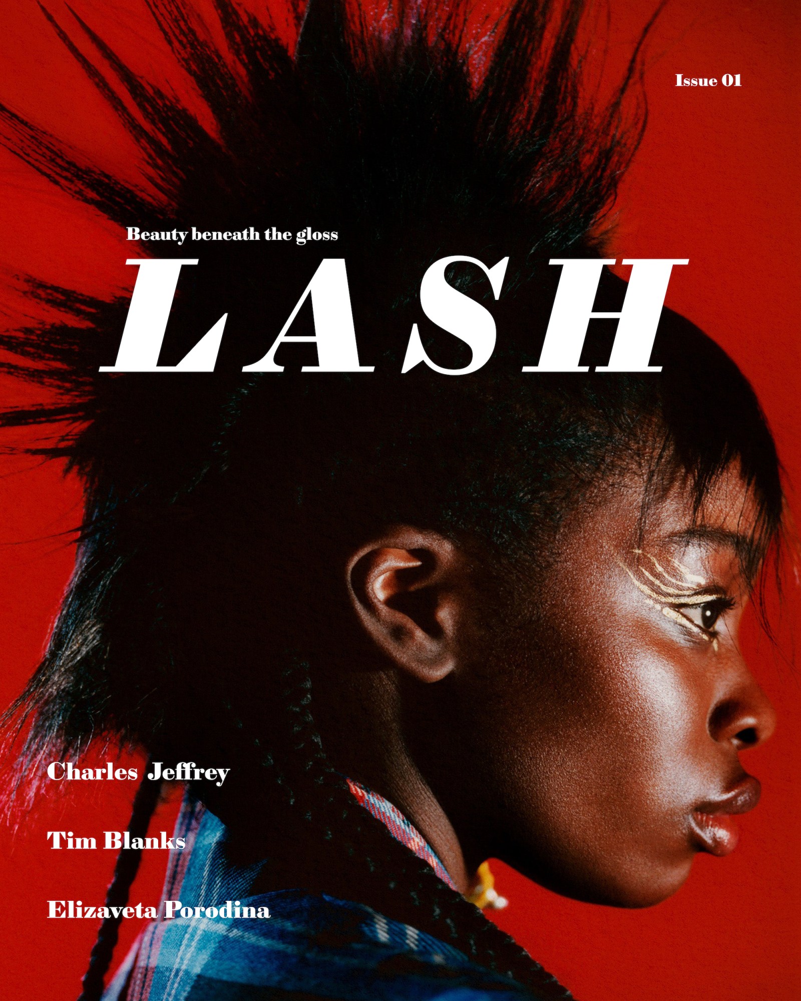 Model on cover of Lash Magazine