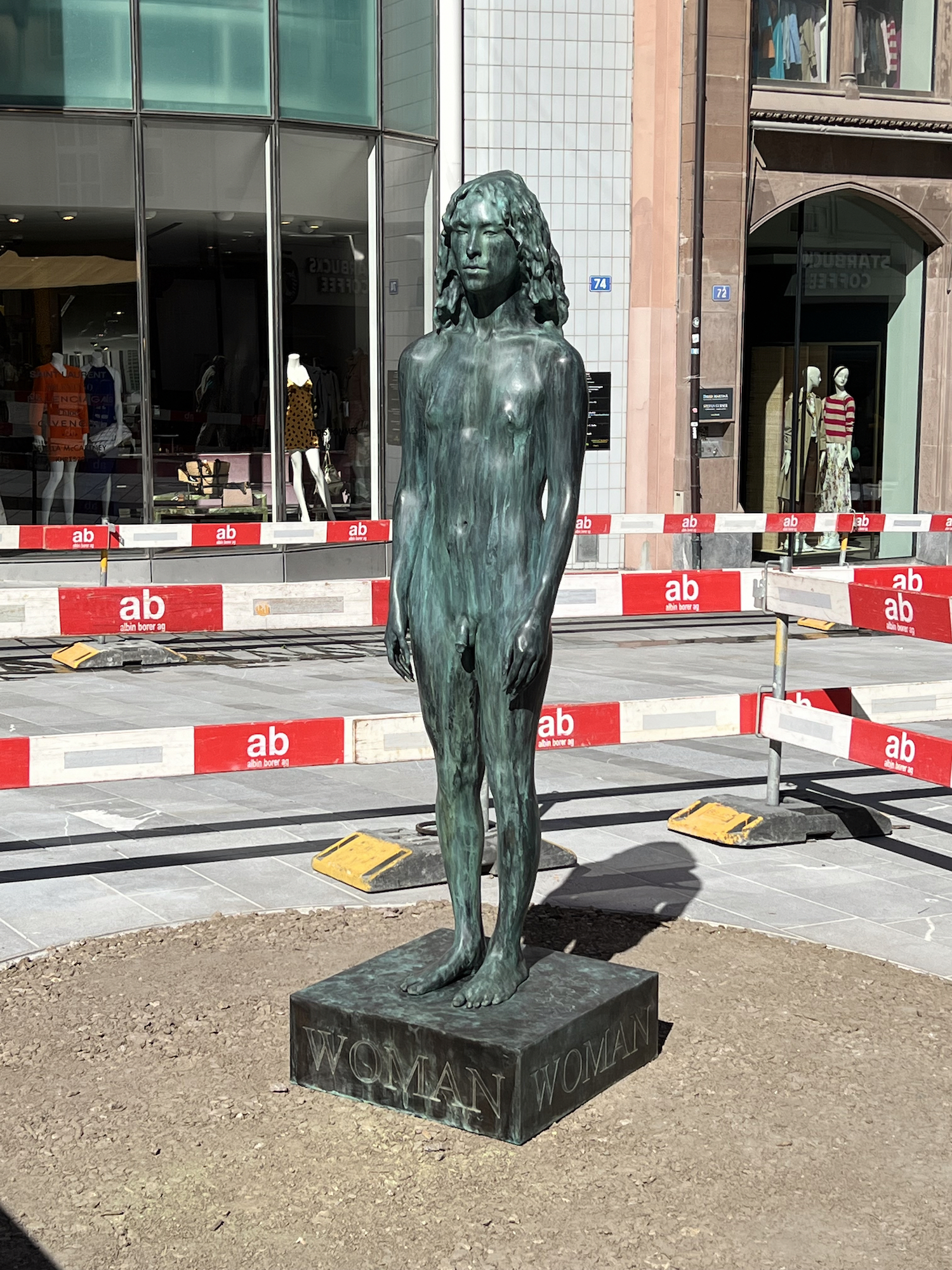 Statue of Jade Kuriki-Olivo at Art Basel