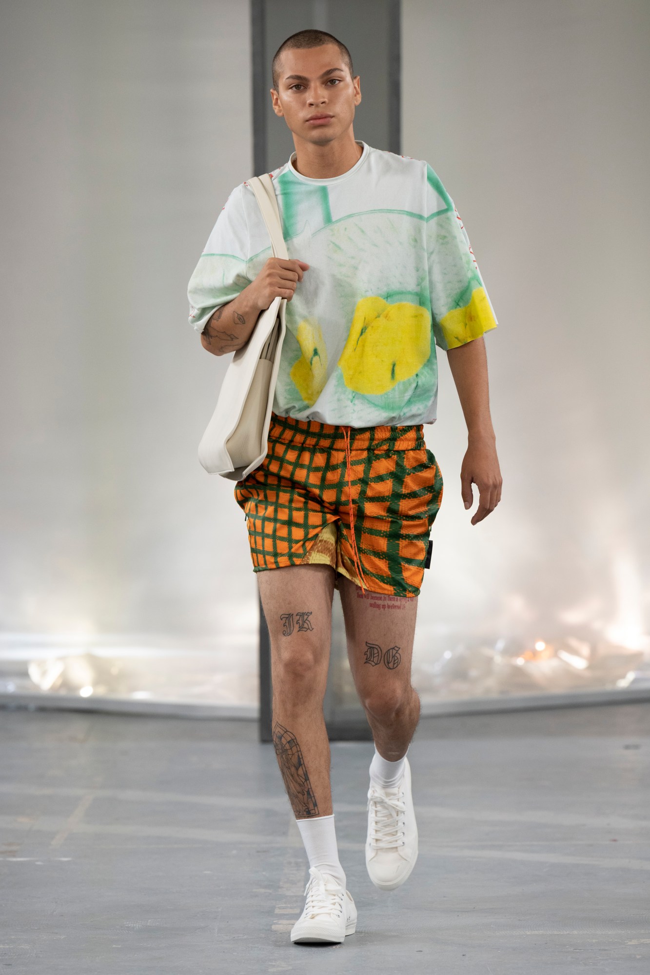 model walking for Bianca Saunders SS23 Men's show