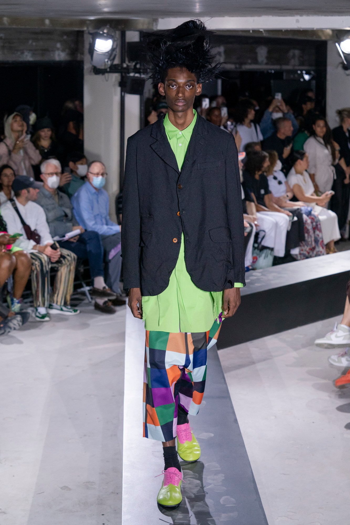 Model walking for Comme Des Garcons Homme Plus SS23 Menswear Show