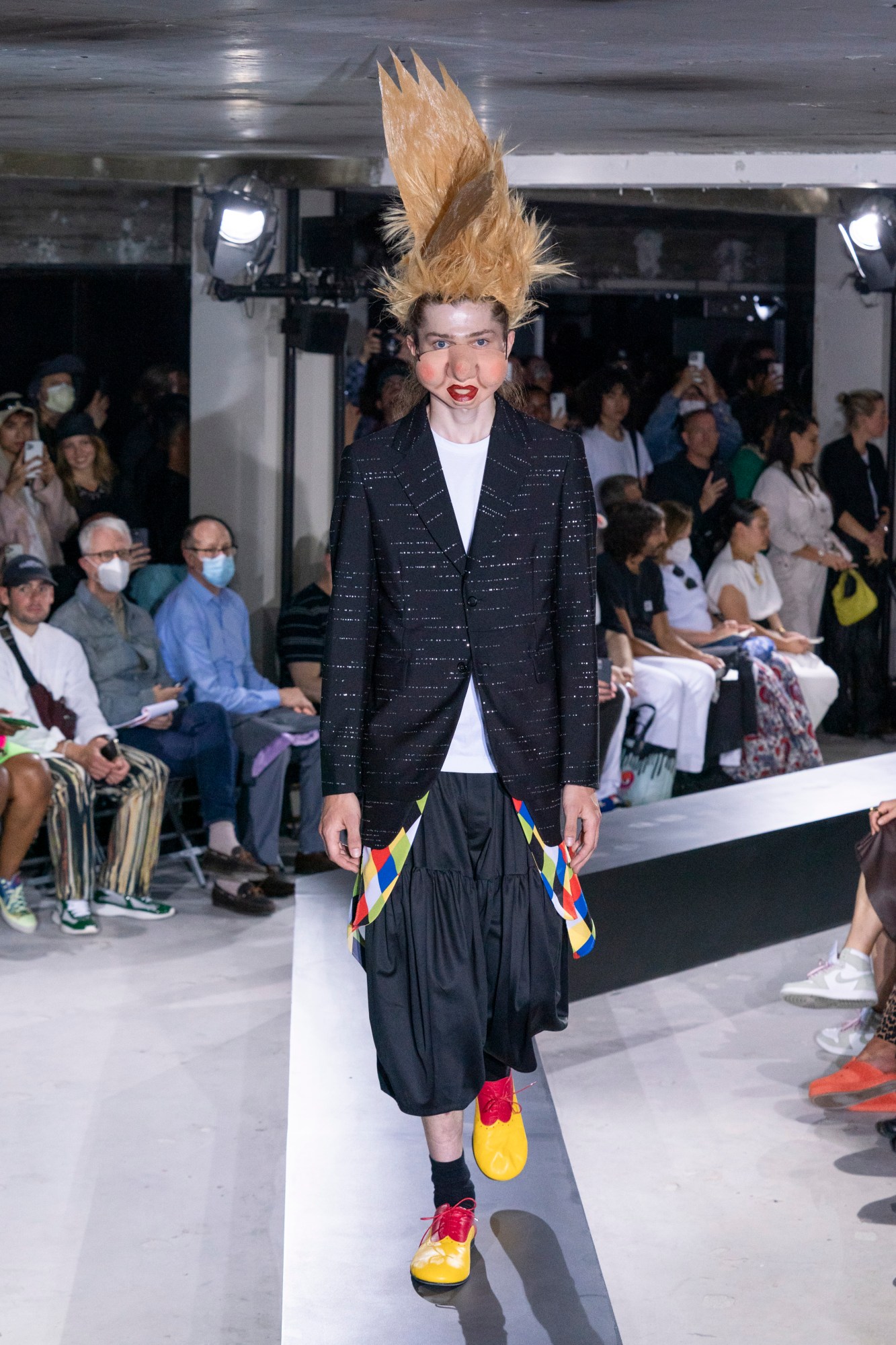 Model walking for Comme Des Garcons Homme Plus SS23 Menswear Show