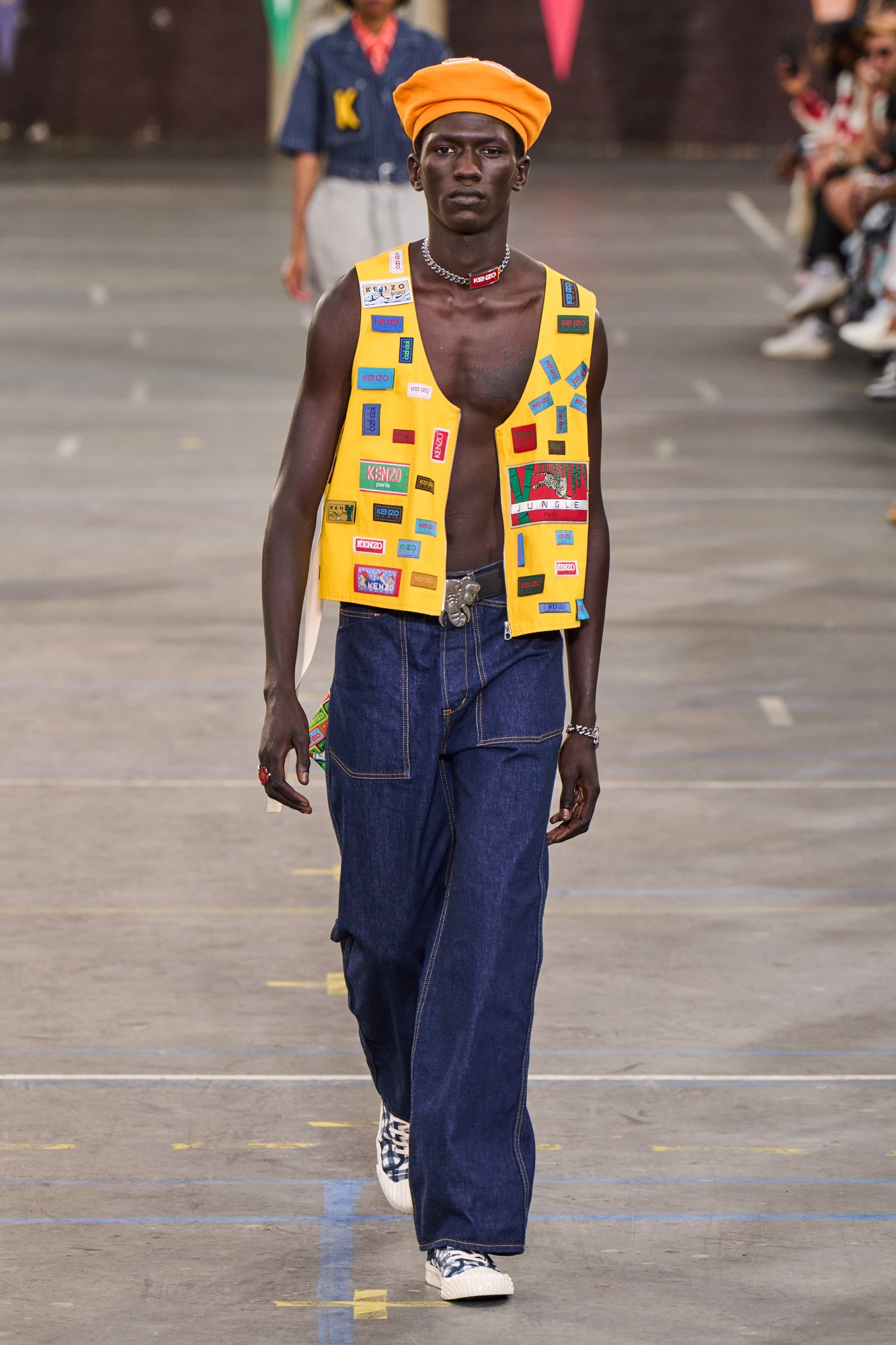 Model walking for Kenzo SS23 Menswear Show