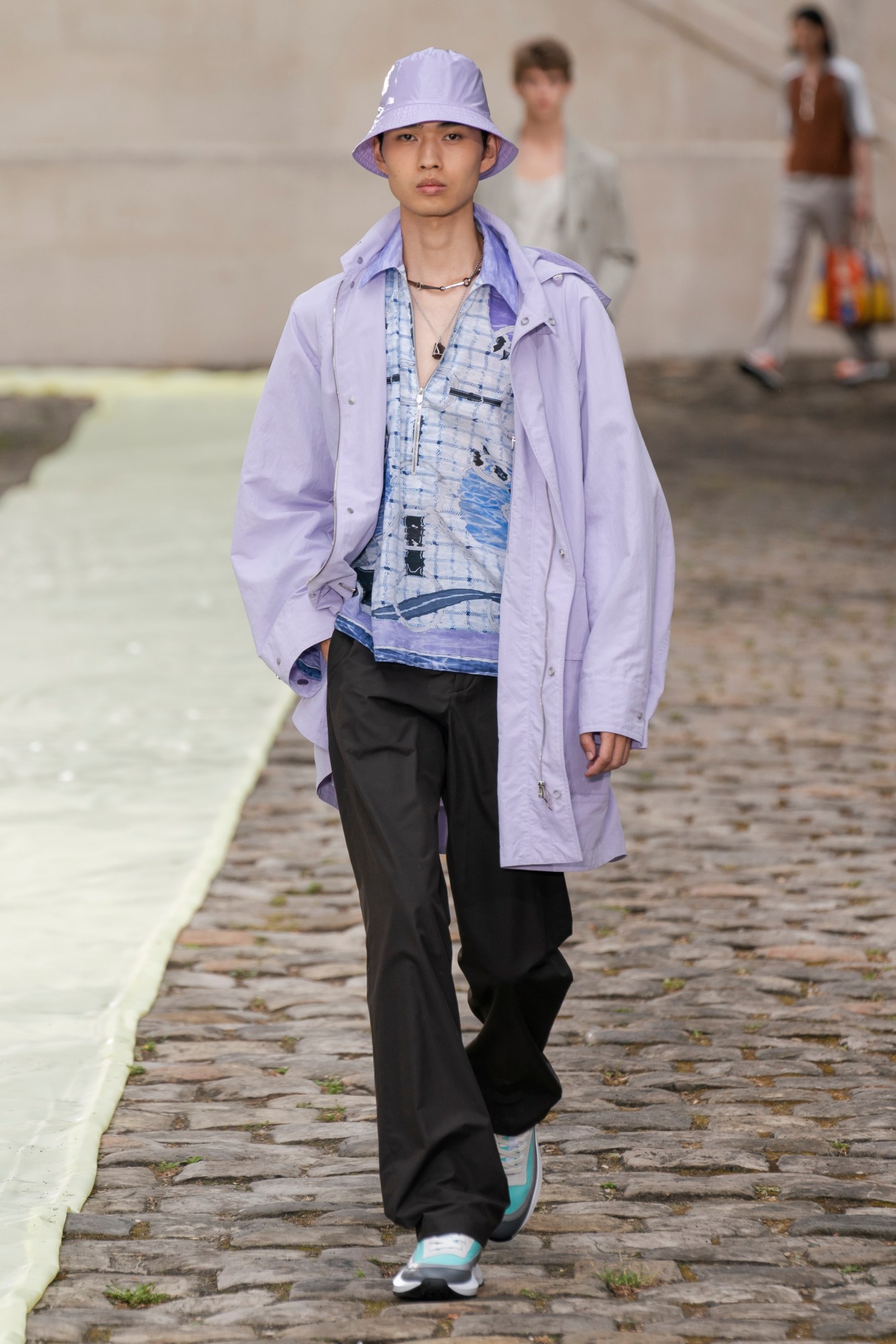 model walking for Hermès SS23 Men's show