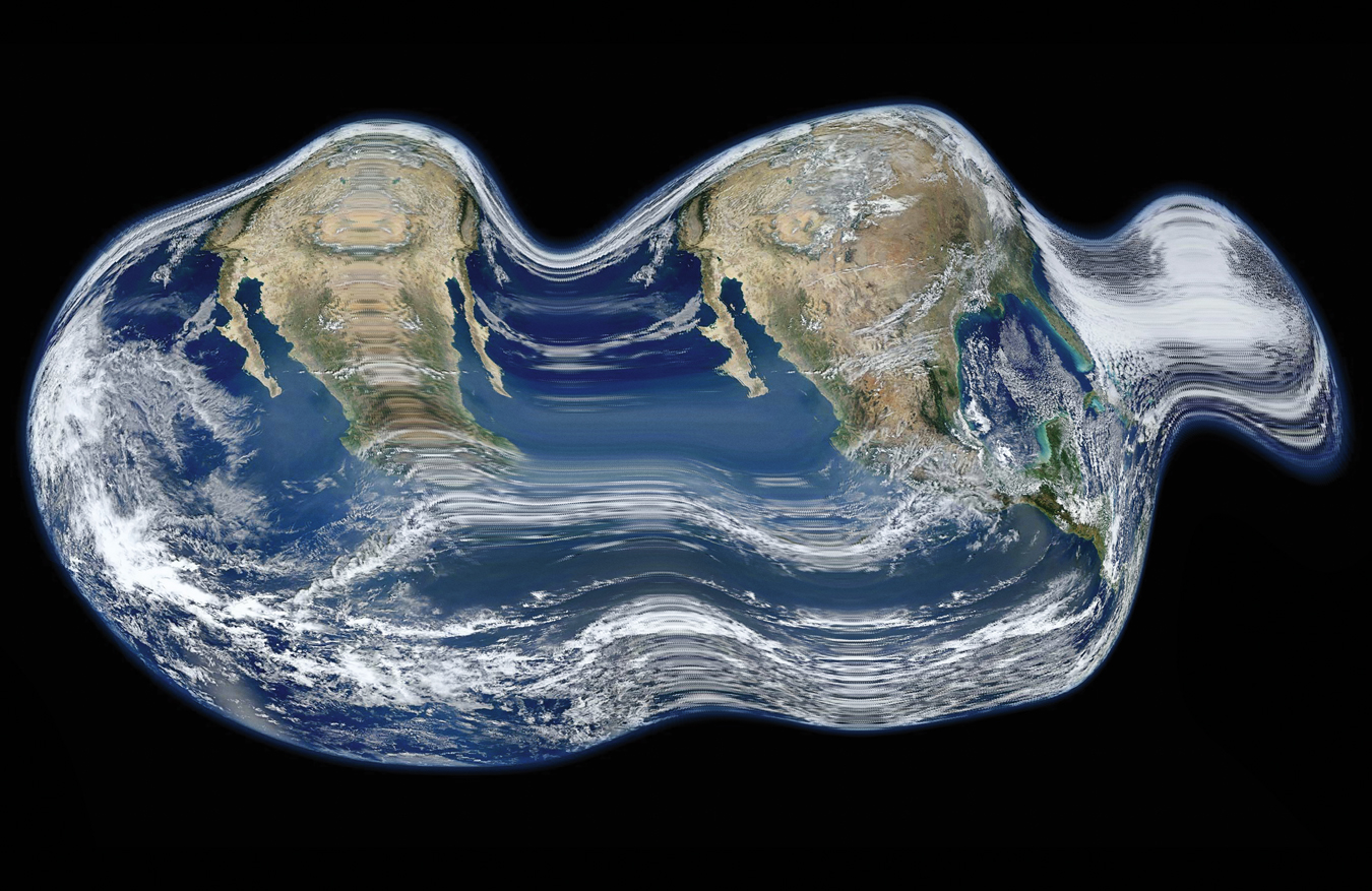 Stretched earth digital art