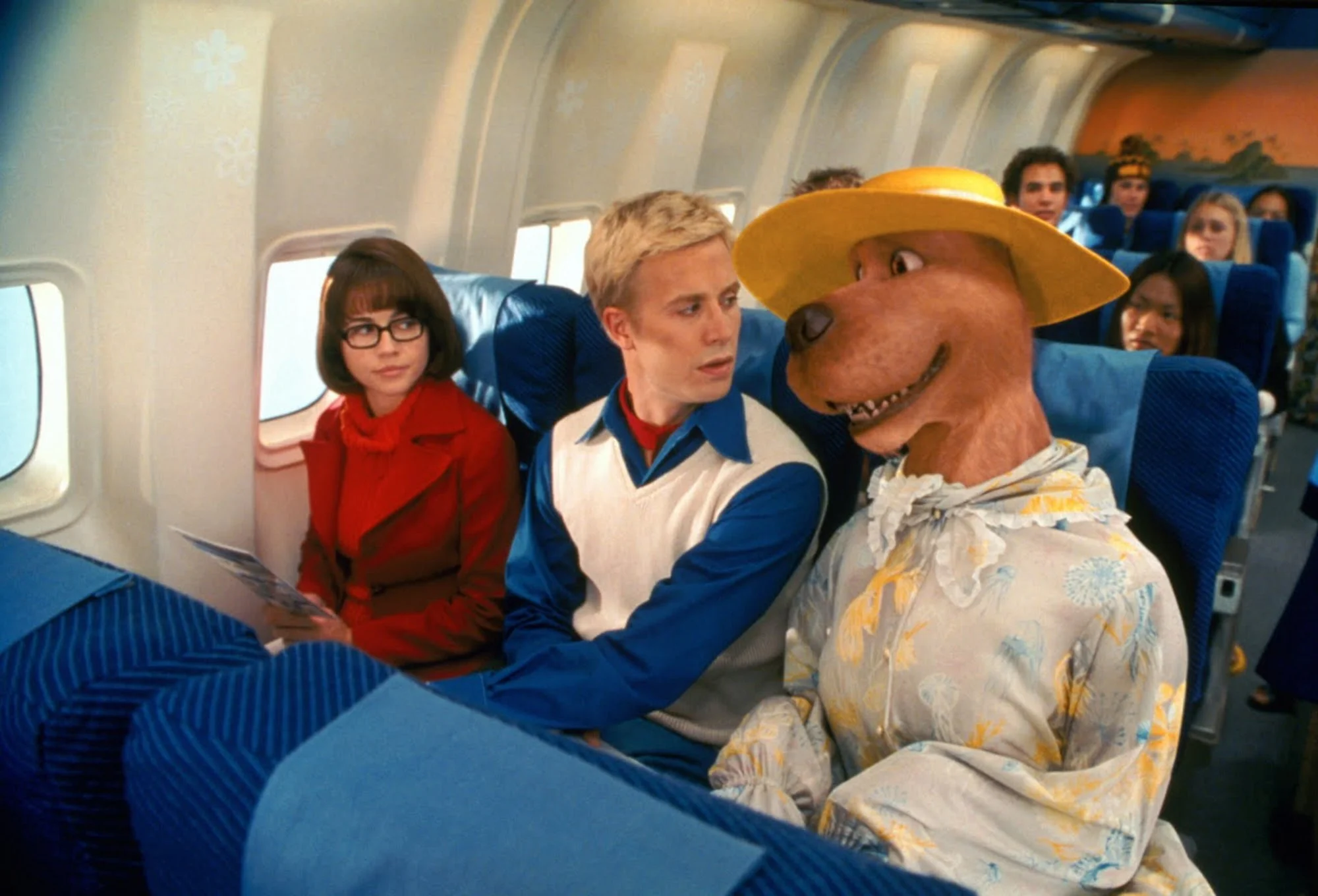 the scooby doo crew on a plane