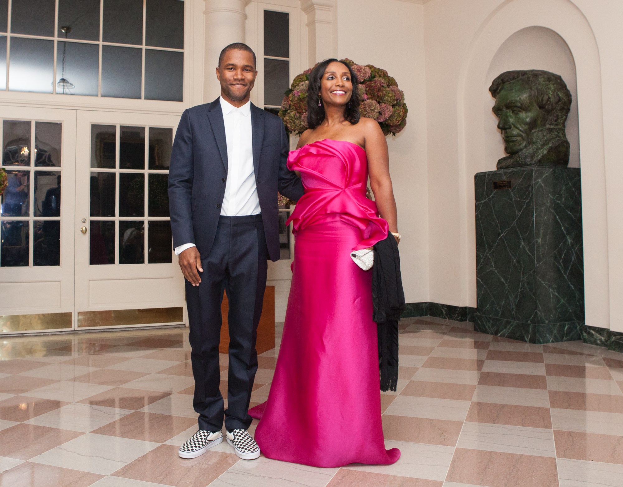 frank ocean wearing vans at the white house