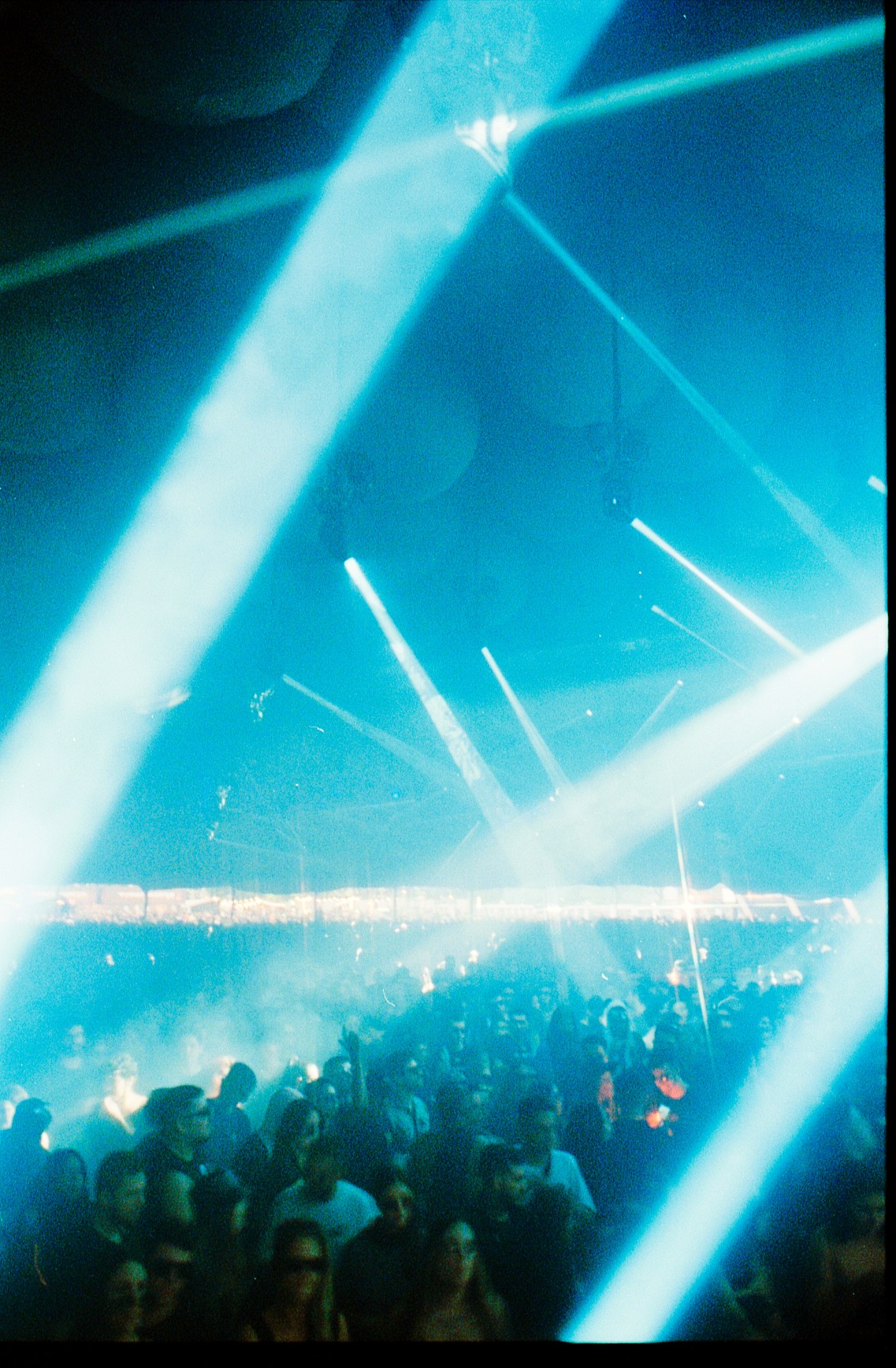 strobe lights at a rave in brazil