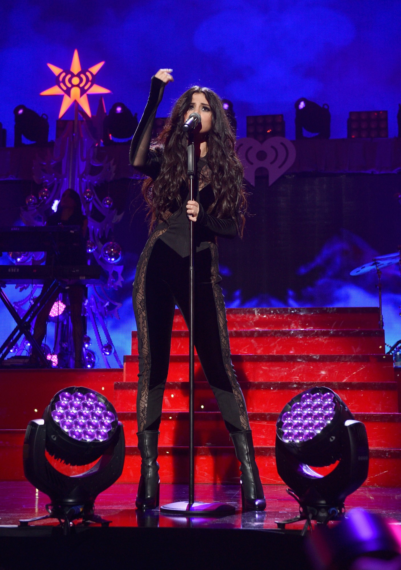 Selena Gomez on stage at the Z100 Jingle Ball in 2015