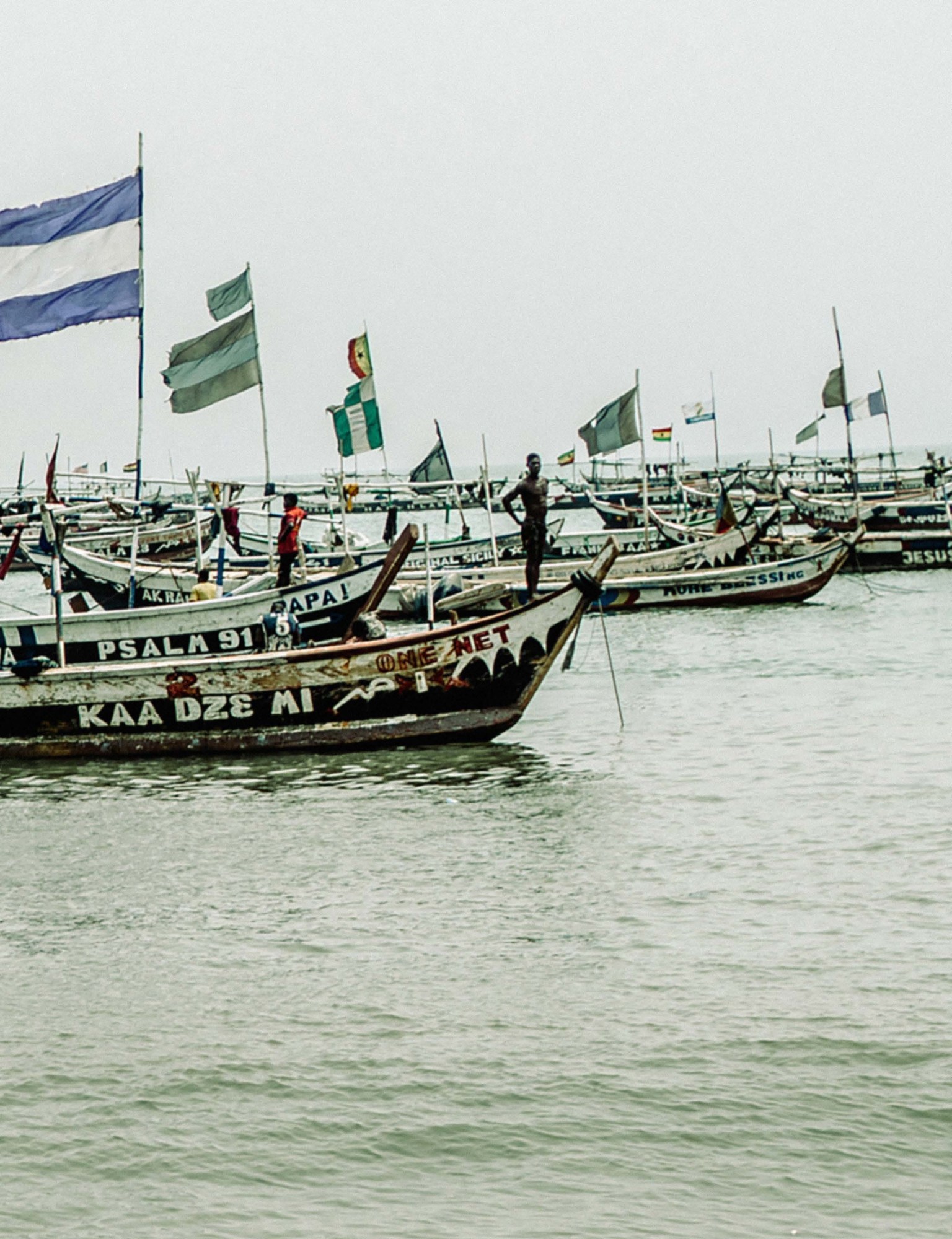 A Photograph of a Canoe on the Atlantic Ocean, Jamestown, Accra