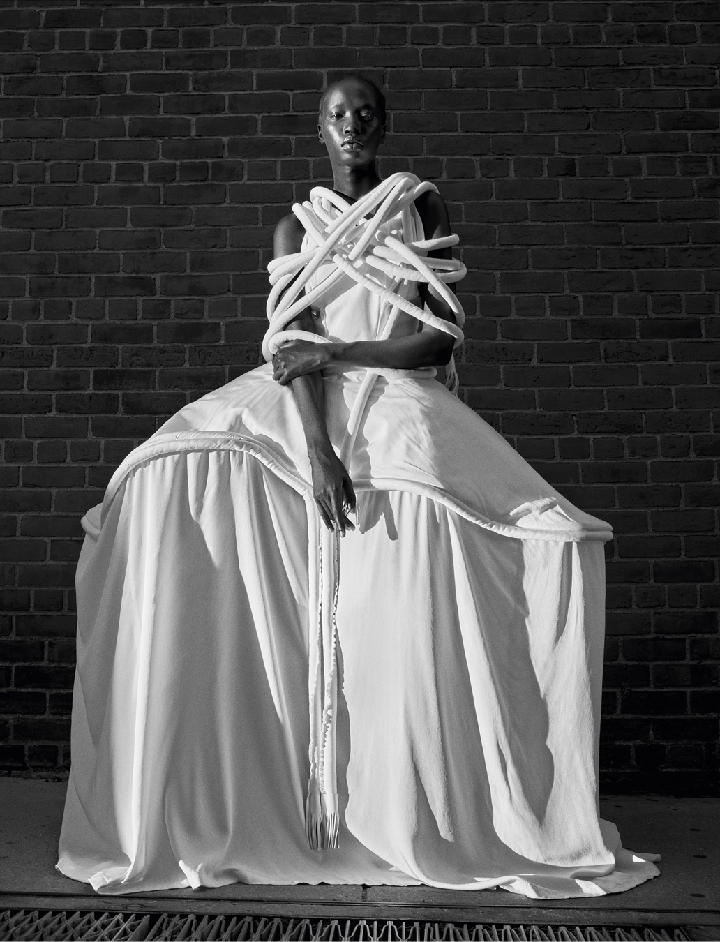 Anok Yai wearing archive Yohji Yamamoto in i-D No. 369 The Ultra! Issue, Fall 2022